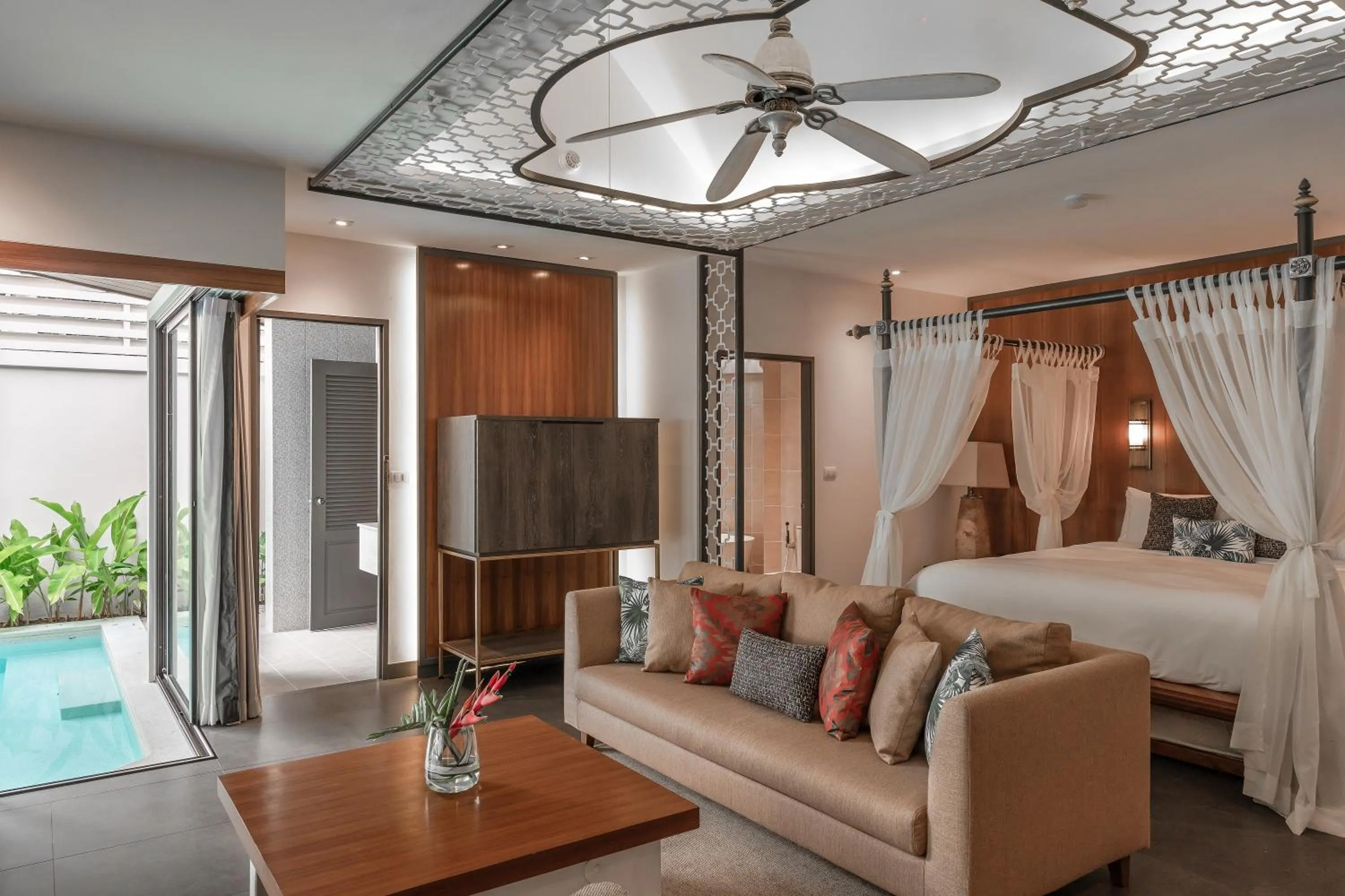 Living room, Bed in Dewa Phuket Resort & Villas