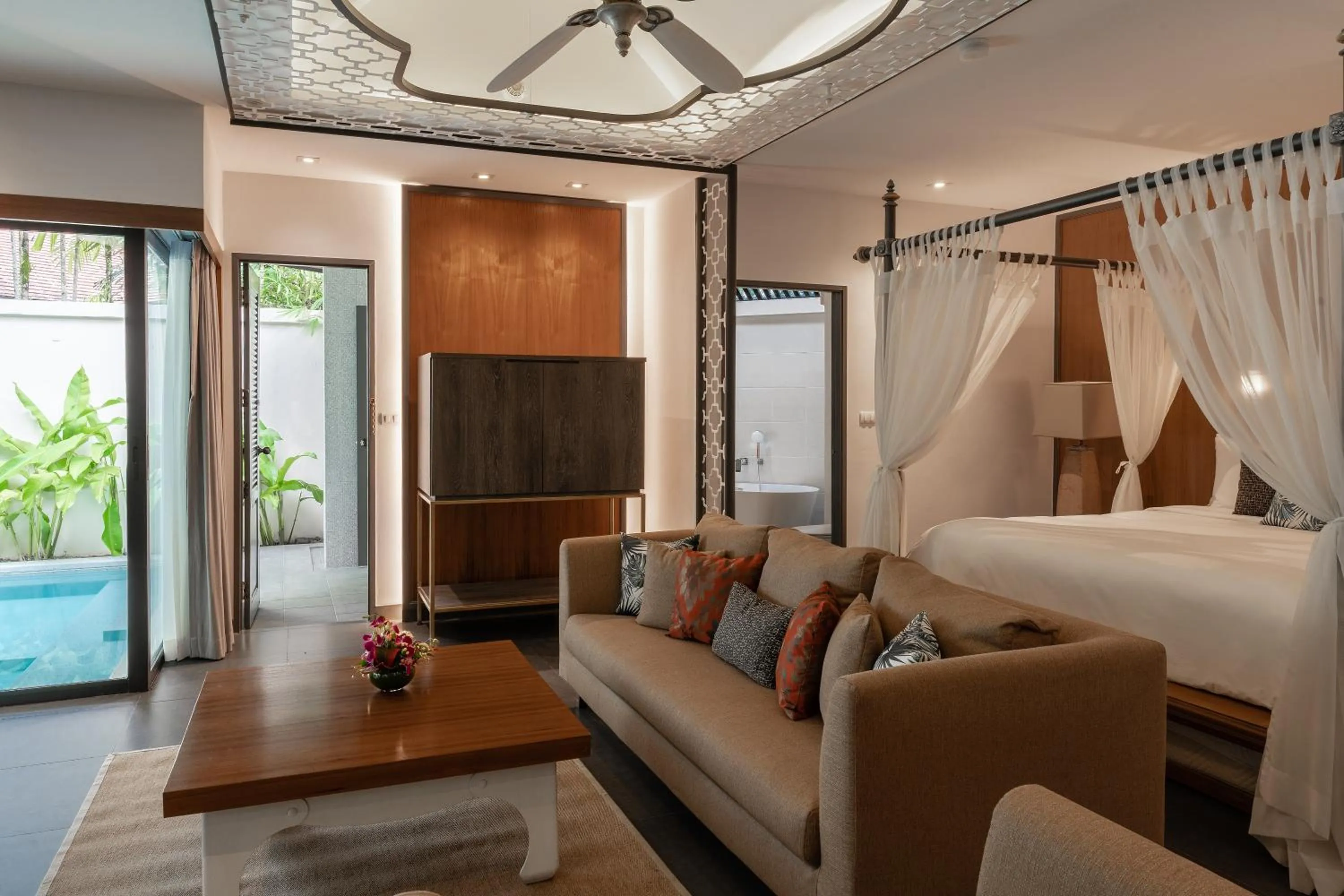 Living room, Bed in Dewa Phuket Resort & Villas