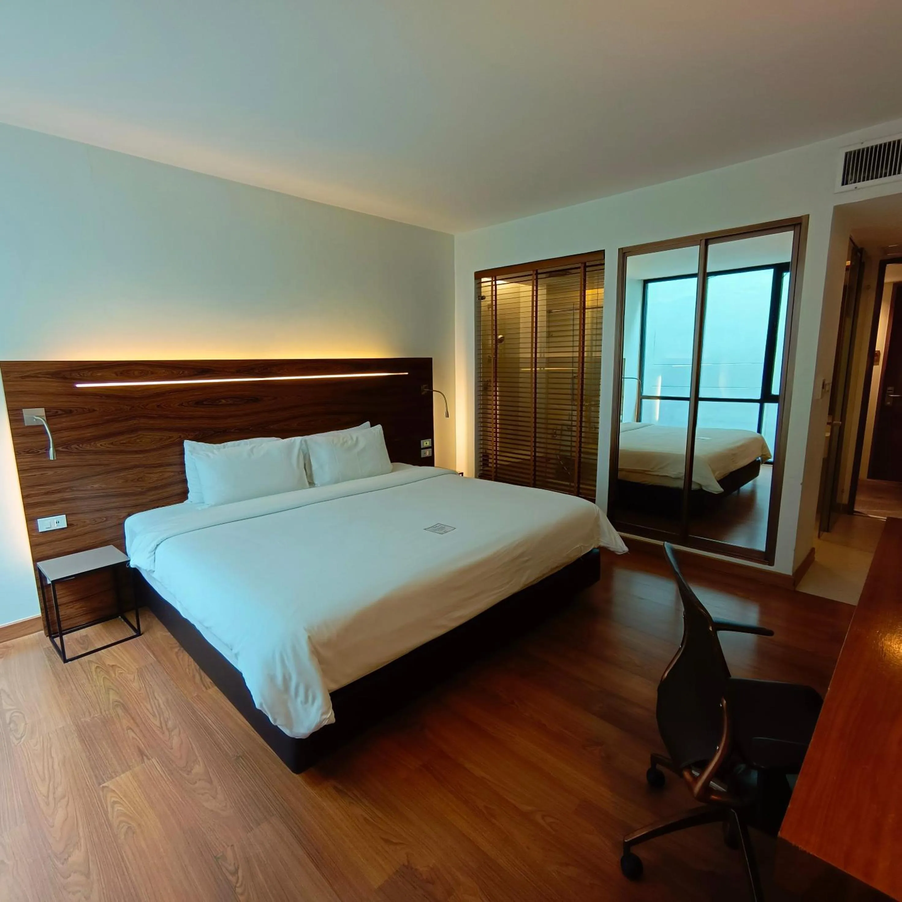 Bed in Sacha's Hotel Uno