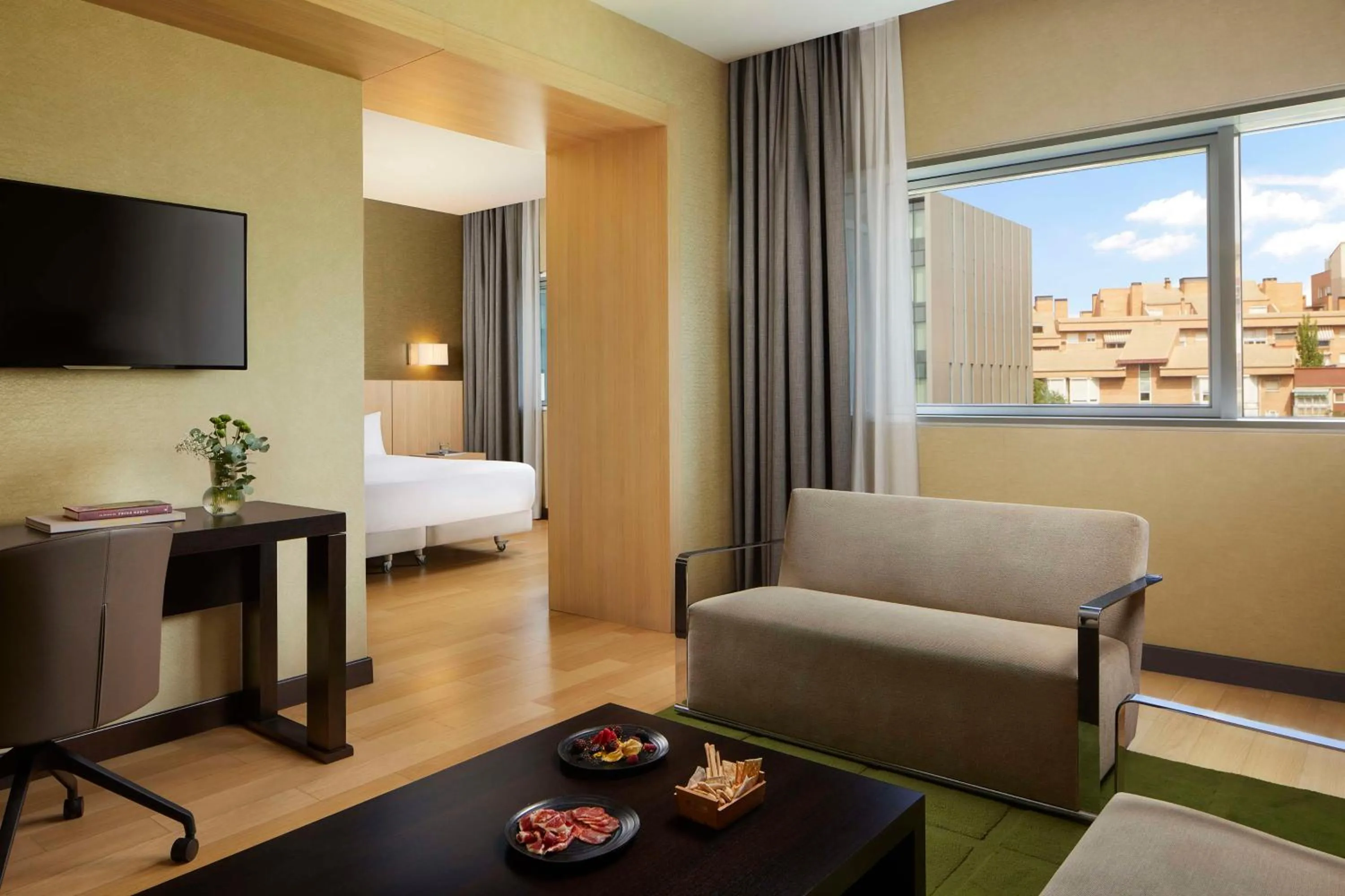 Bedroom, Bed in NH Madrid Ribera del Manzanares