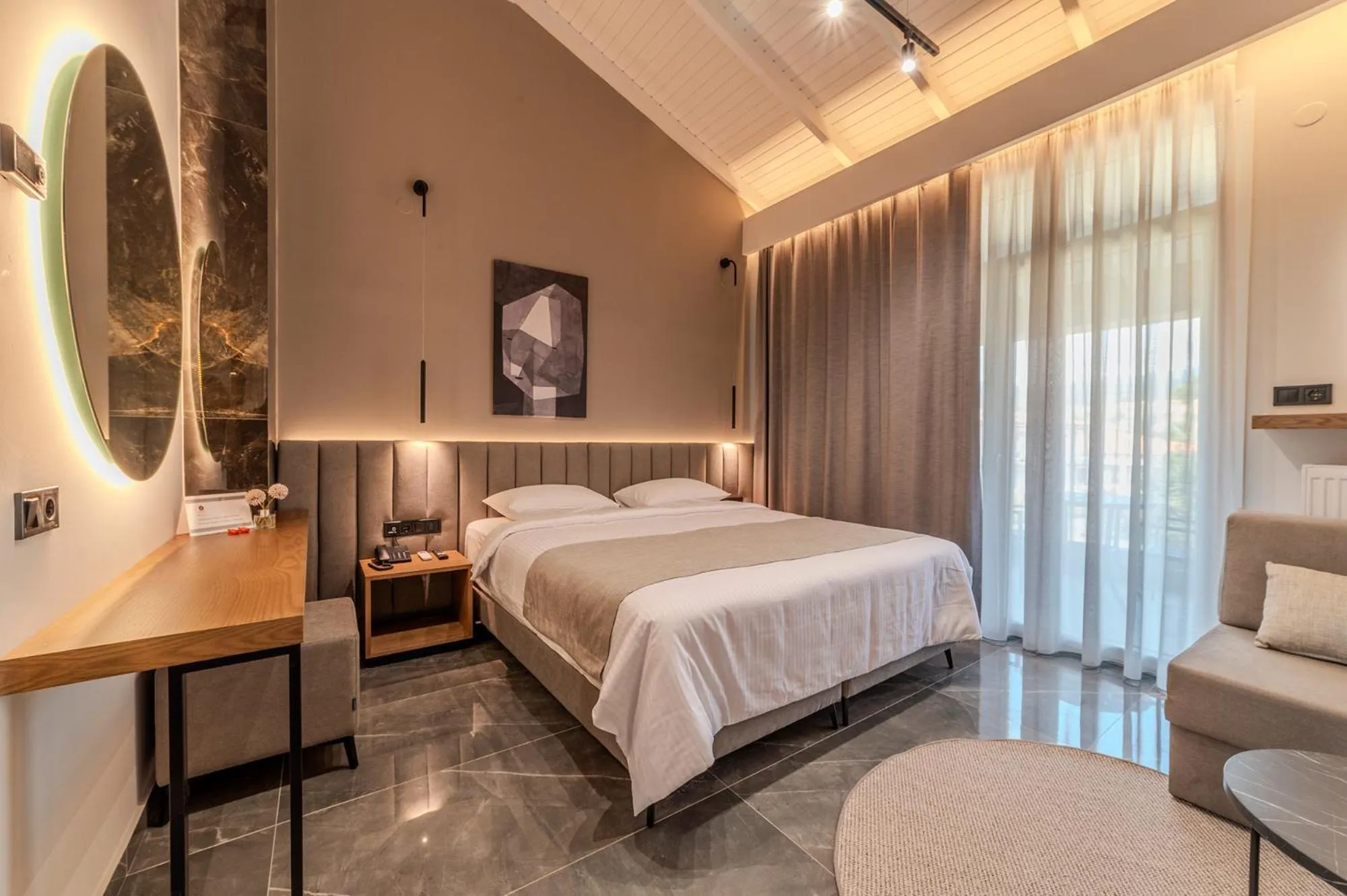 Bed in Agnantio Hotel & Spa