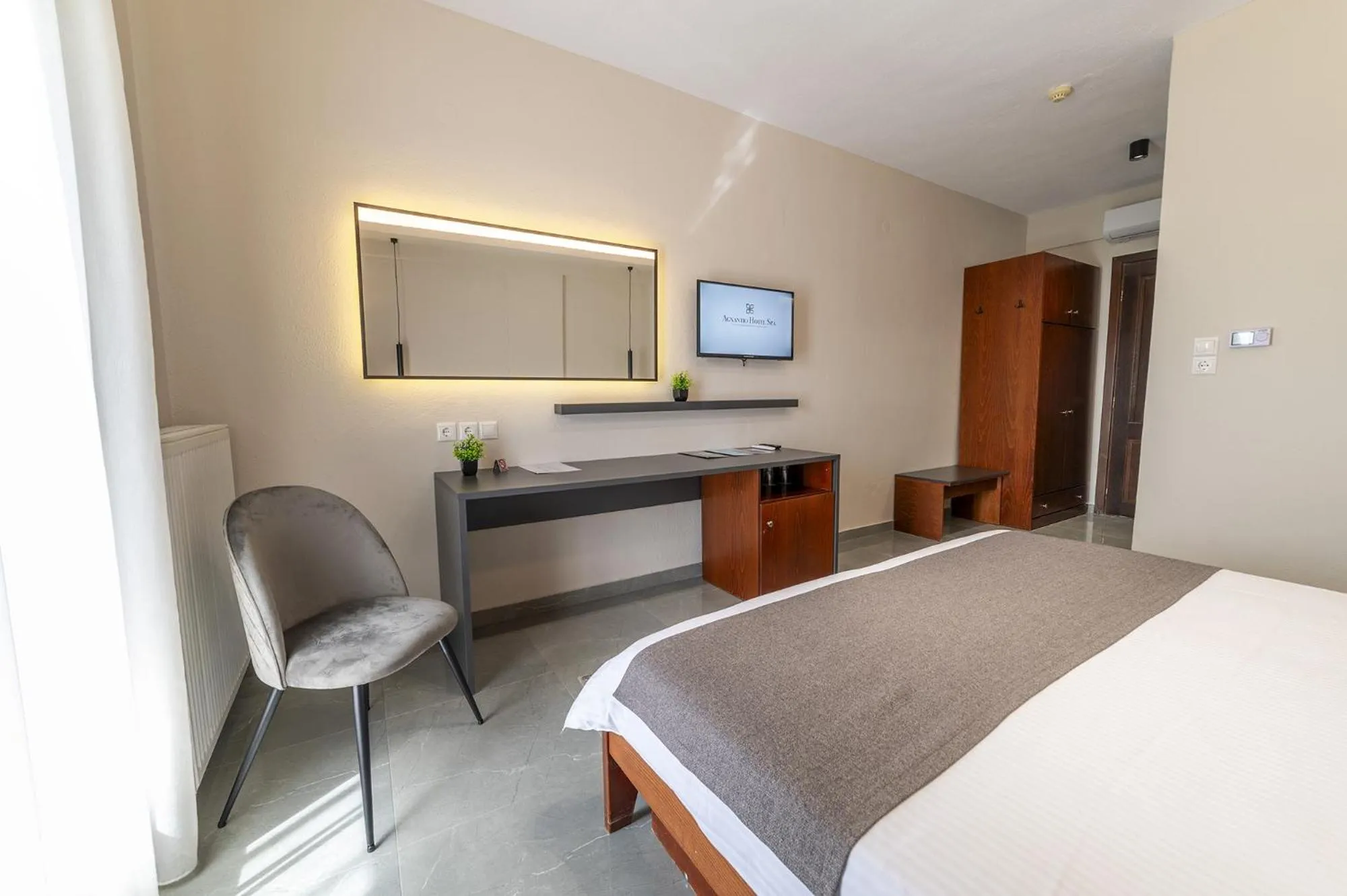 Bed in Agnantio Hotel & Spa