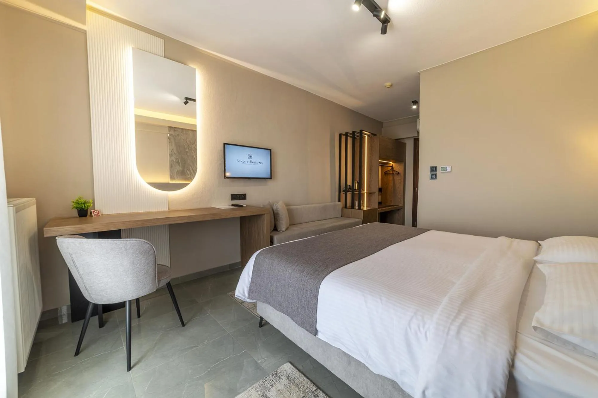 Bed in Agnantio Hotel & Spa