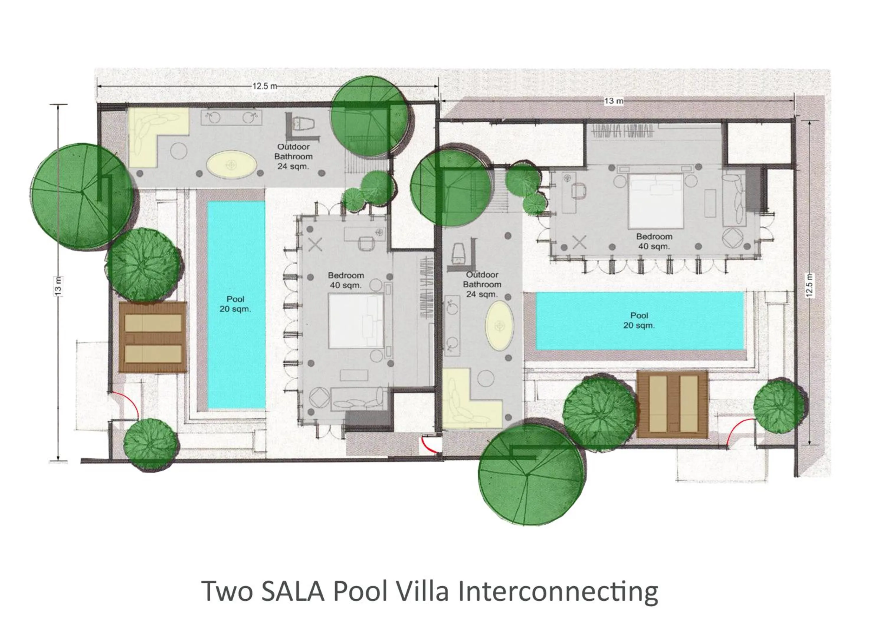 Floor plan in SALA Phuket Mai Khao Beach Resort