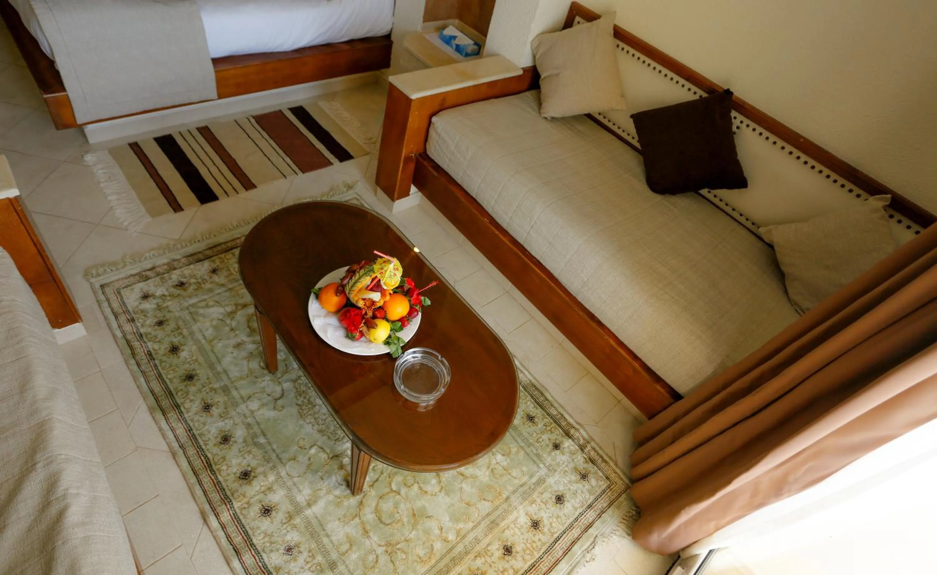 Dining area, Bed in Telemaque Beach & Spa - Families and Couples Only