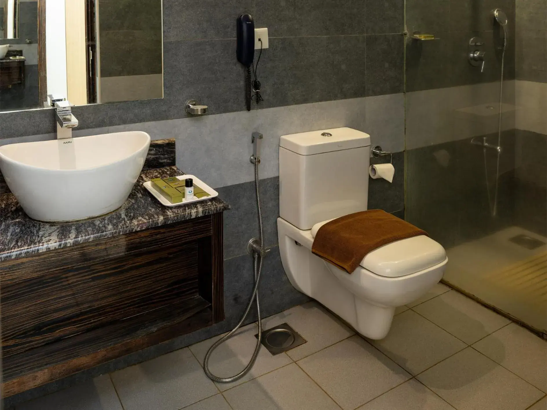 Bathroom in Casa Rio Resorts Athirappilly Bathroom in Casa Rio Resorts Athirappilly