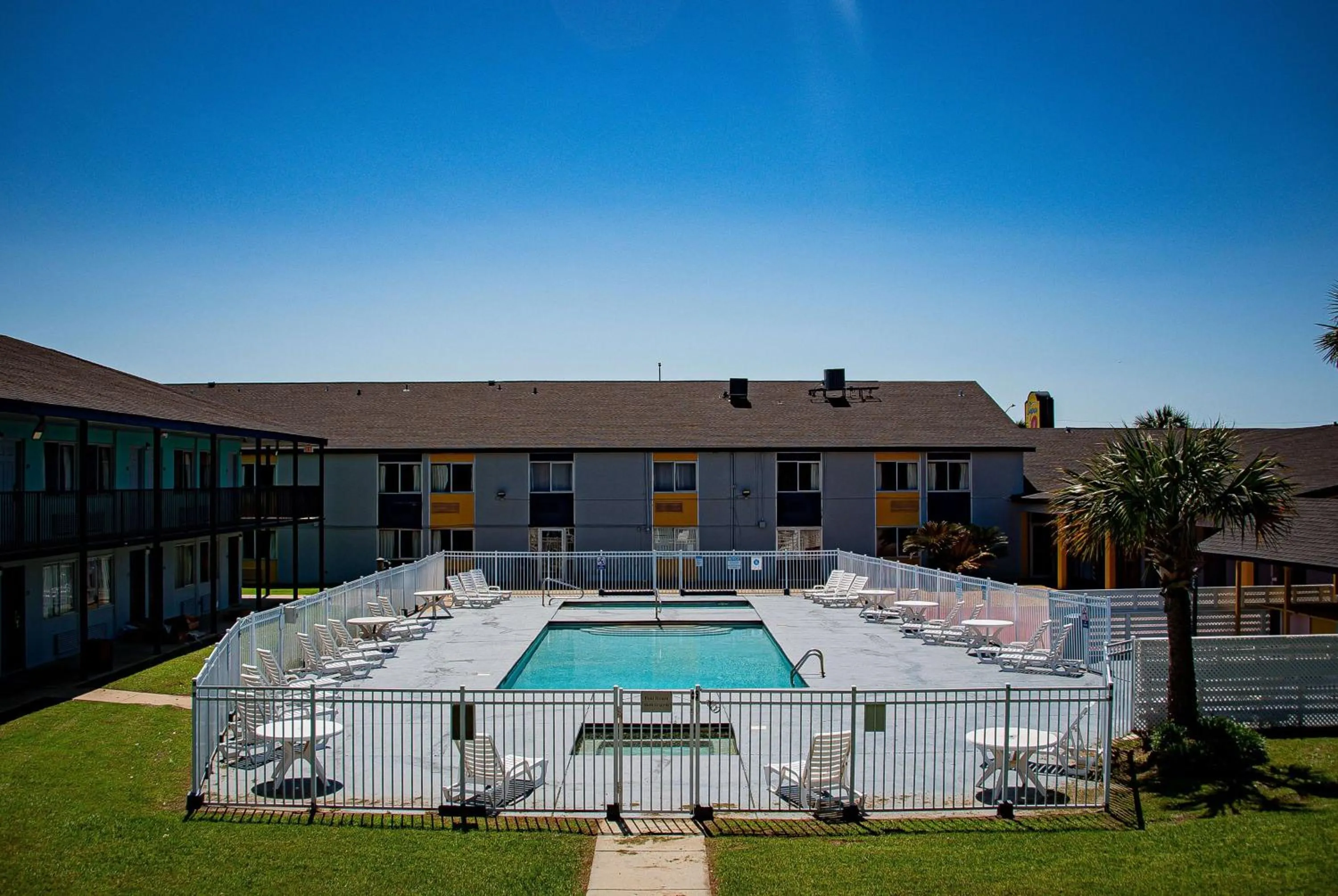 Pool view in Super 8 by Wyndham Biloxi