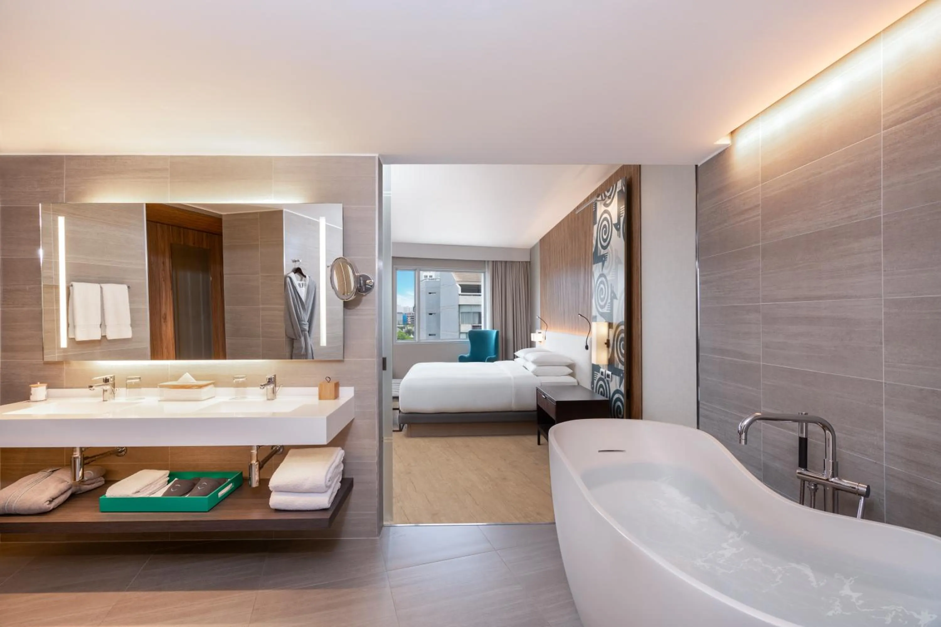Bathroom, Bed in Hyatt Centric San Isidro Lima