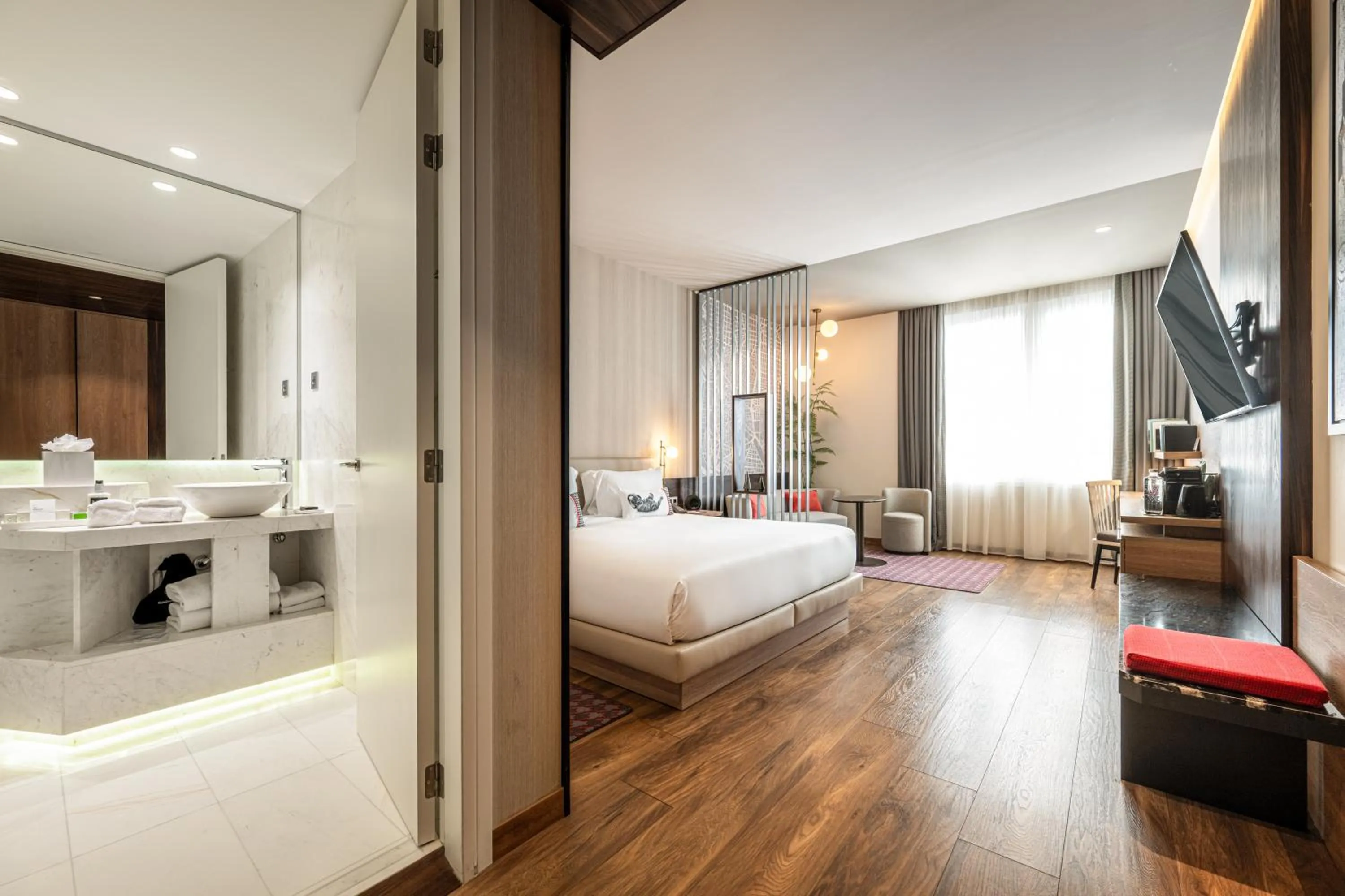 Bed in Hyatt Centric Gran Via Madrid
