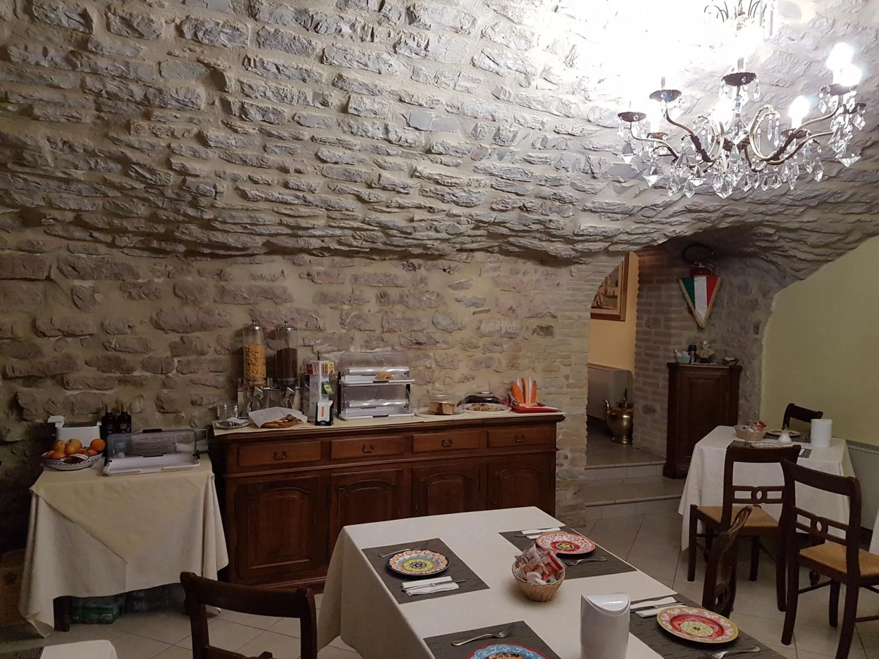 Italian breakfast in Hotel Ponte San Vittorino