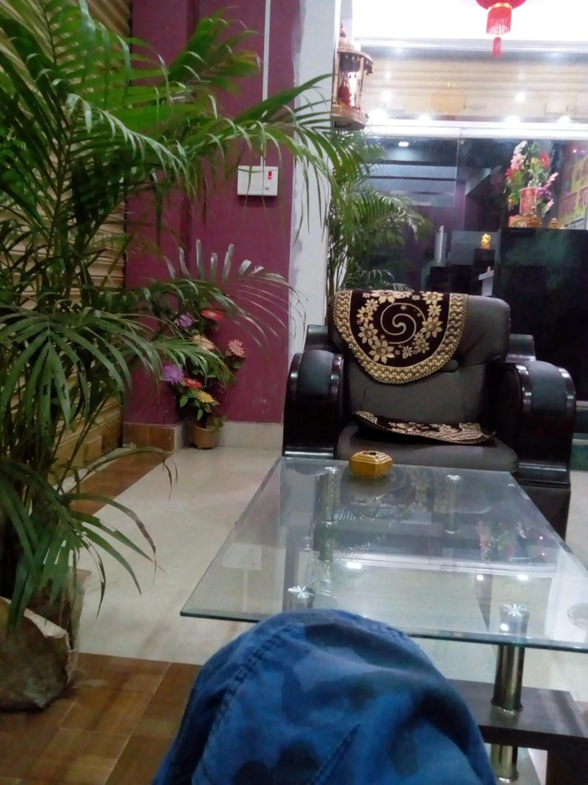 Seating area in Hotel Radiation Deoghar