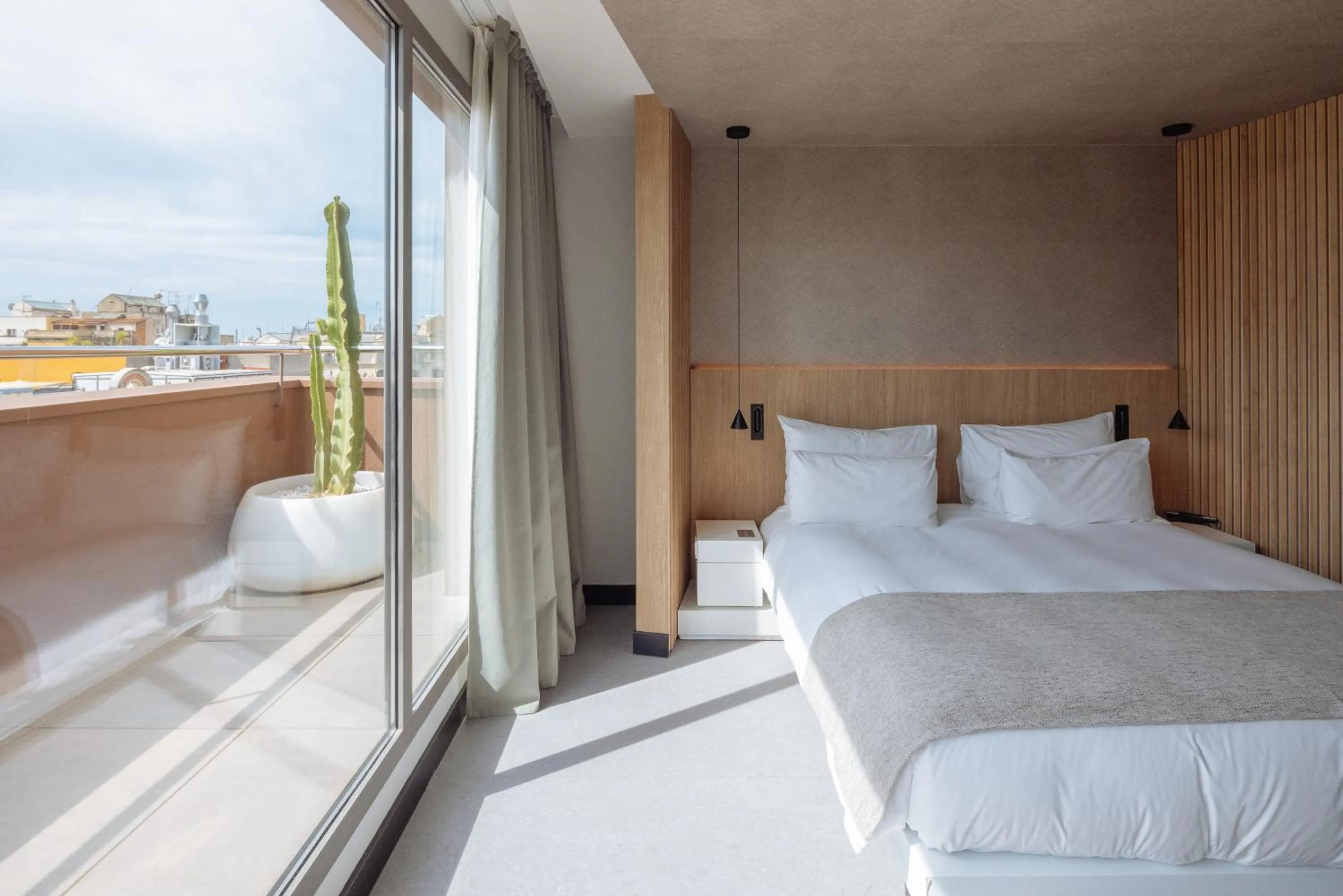 Balcony/Terrace, Bed in Hotel Arconte, Adults Only