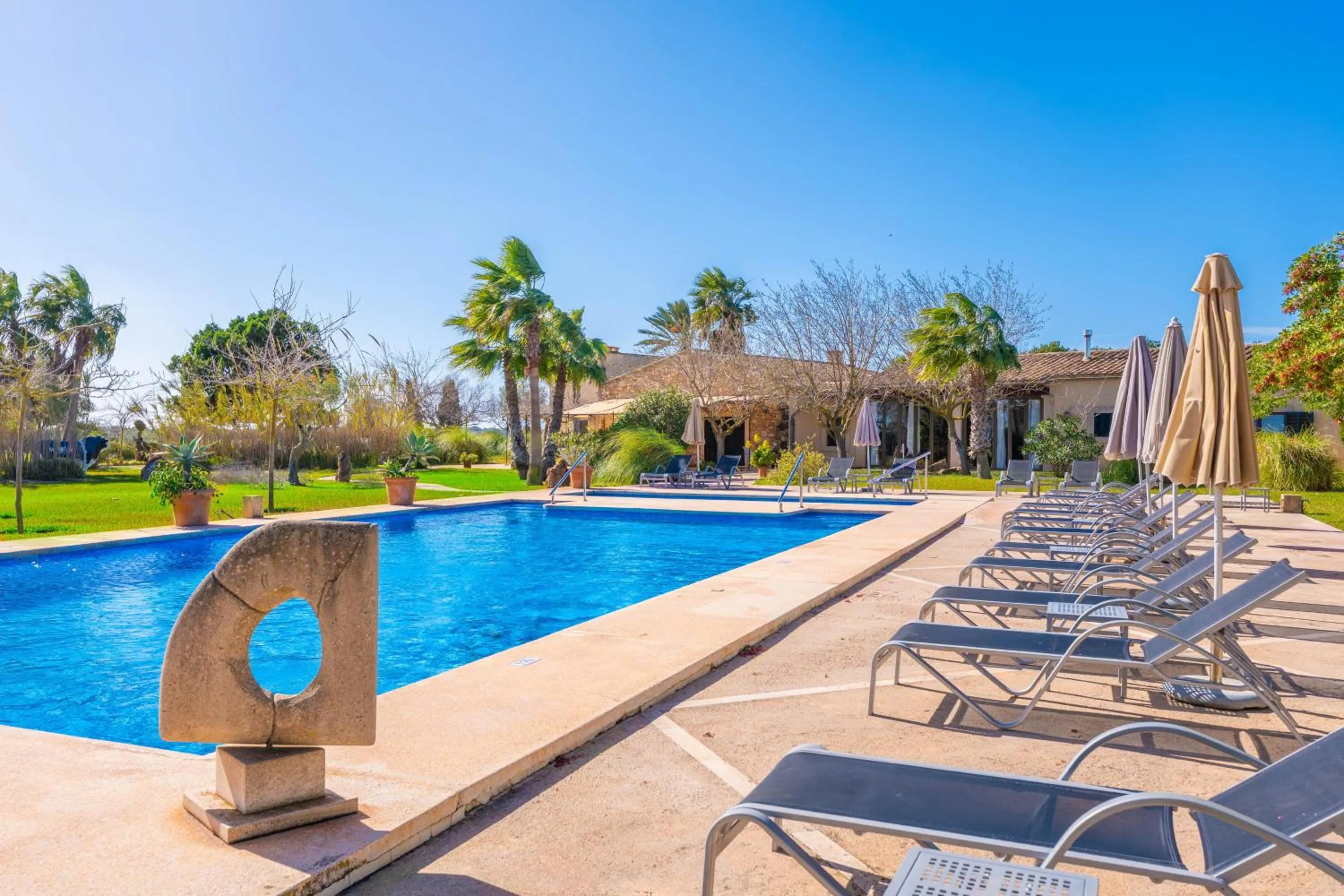 Swimming pool in Agroturismo Mondrago -Antic Na Martina-