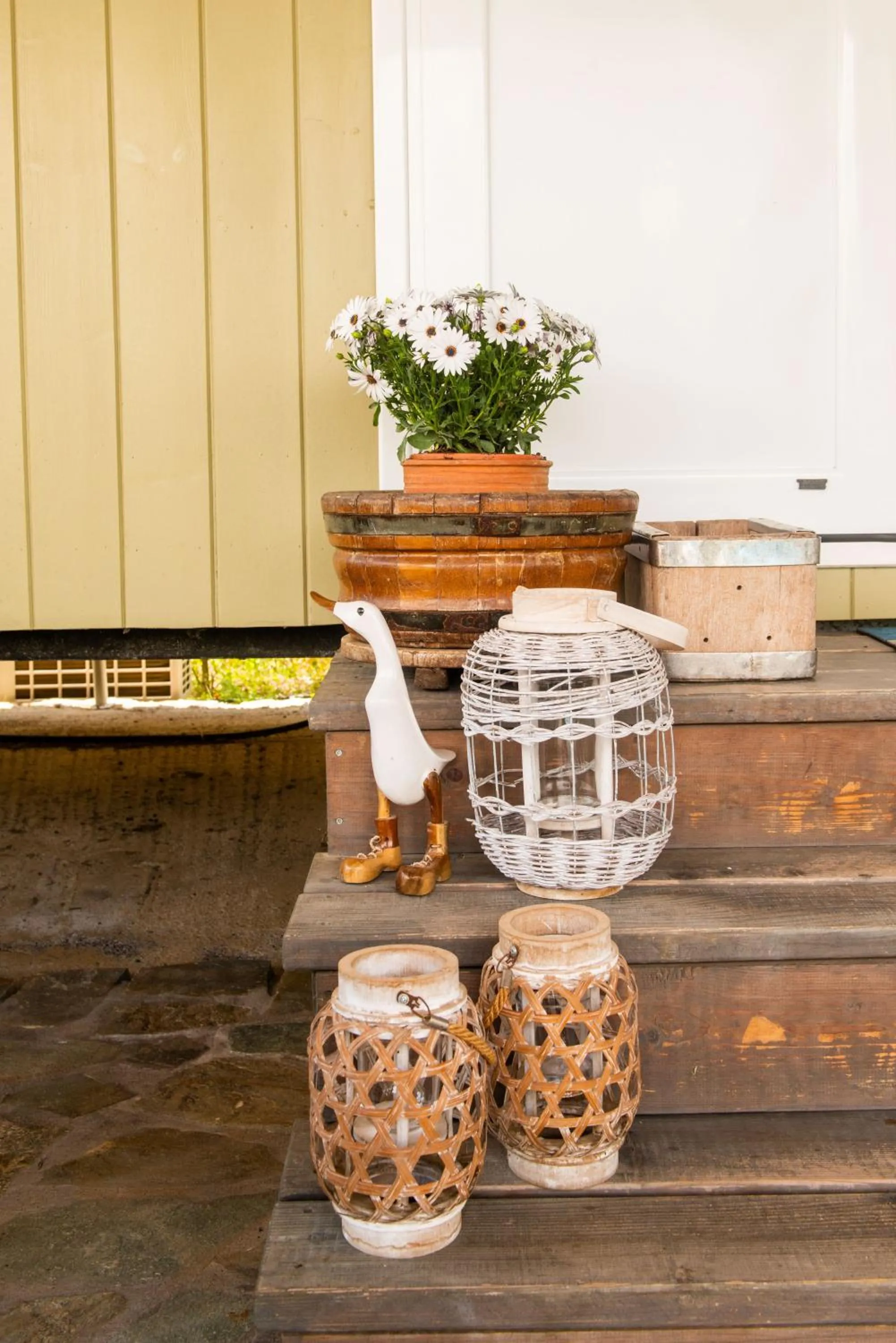 Balcony/Terrace in Hakuna Matata Holidays Agalia with airco & pool in Greek Olive Grove