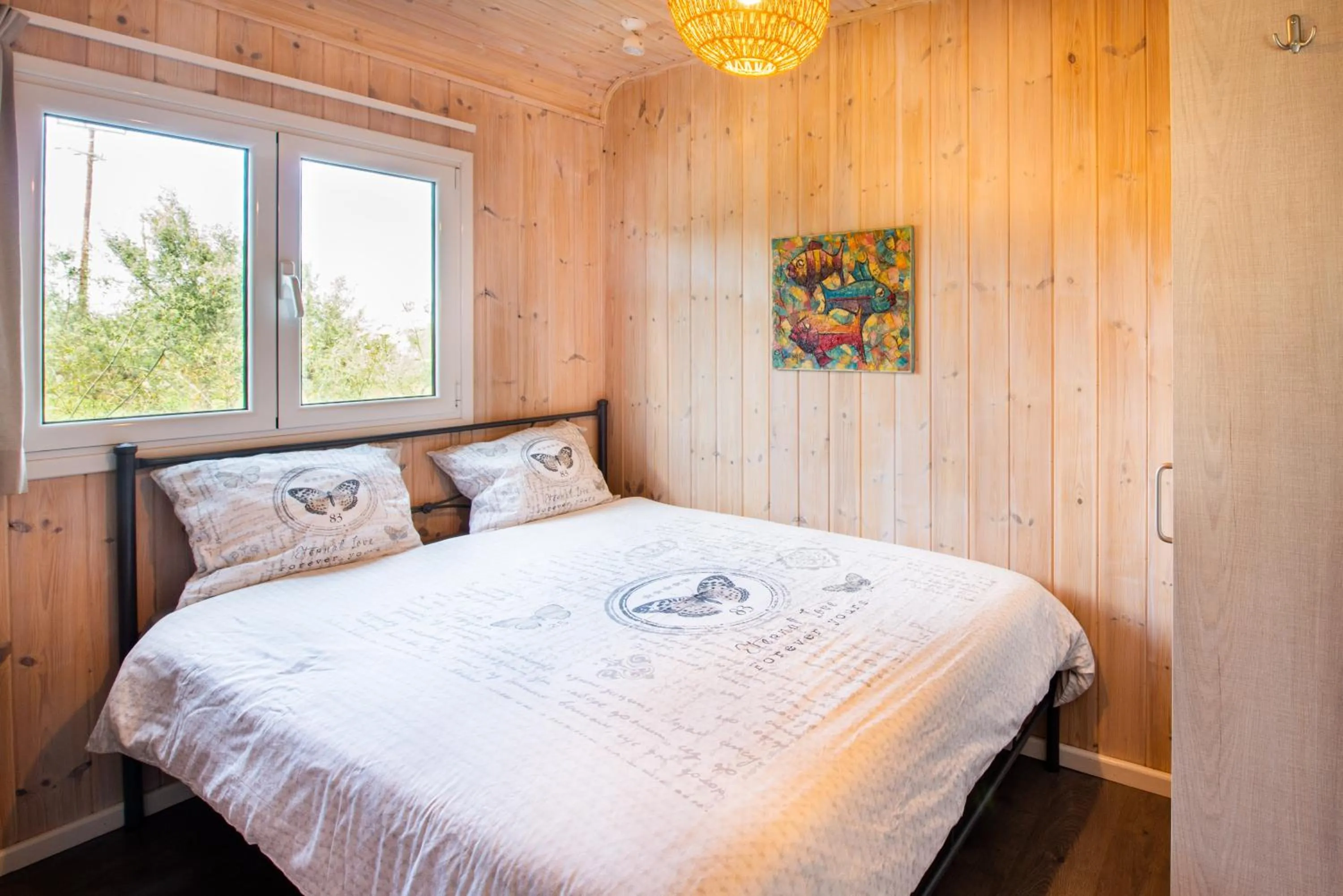 Bedroom, Bed in Hakuna Matata Holidays Agalia with airco & pool in Greek Olive Grove