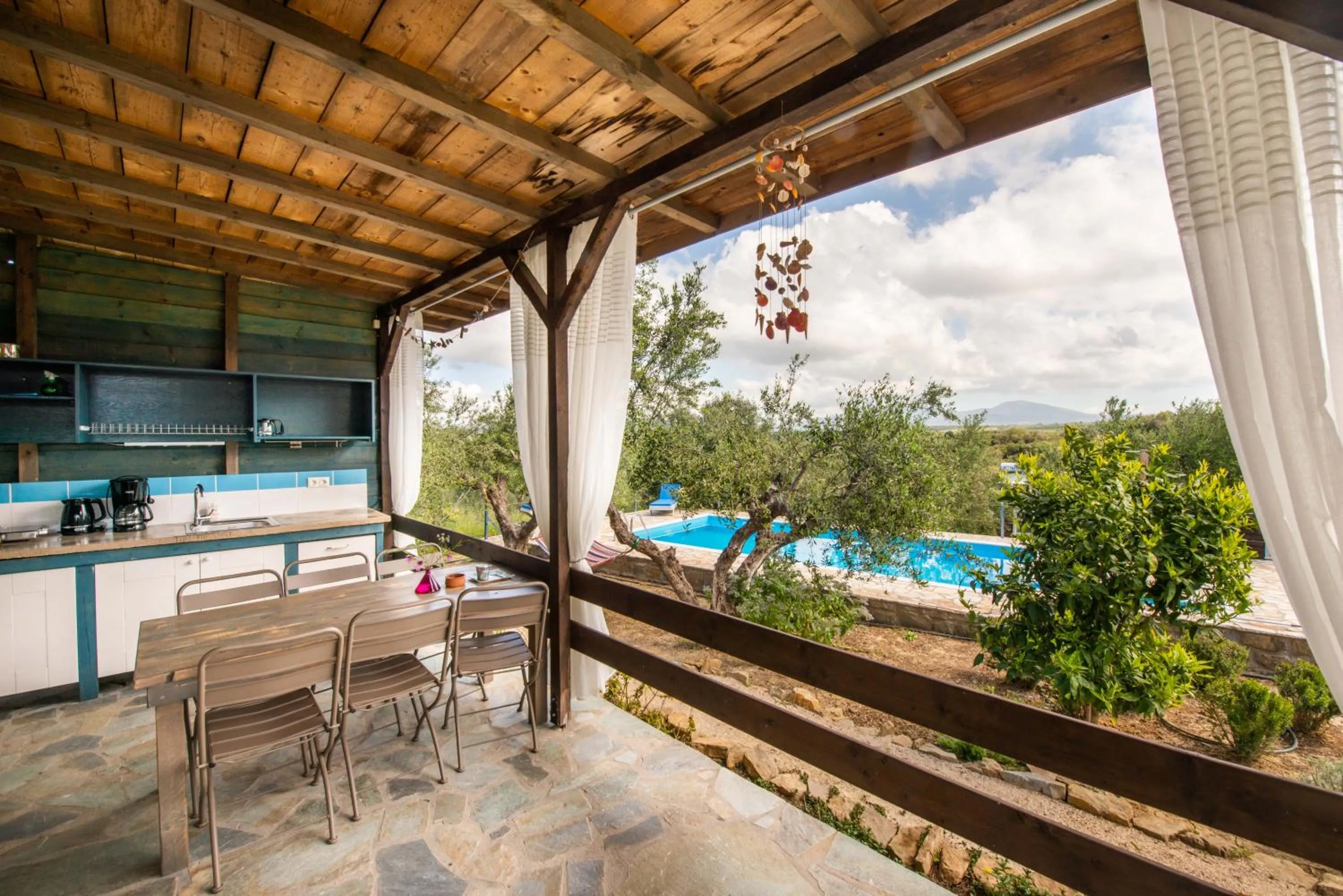 View (from property/room) in Hakuna Matata Holidays Agalia with airco & pool in Greek Olive Grove