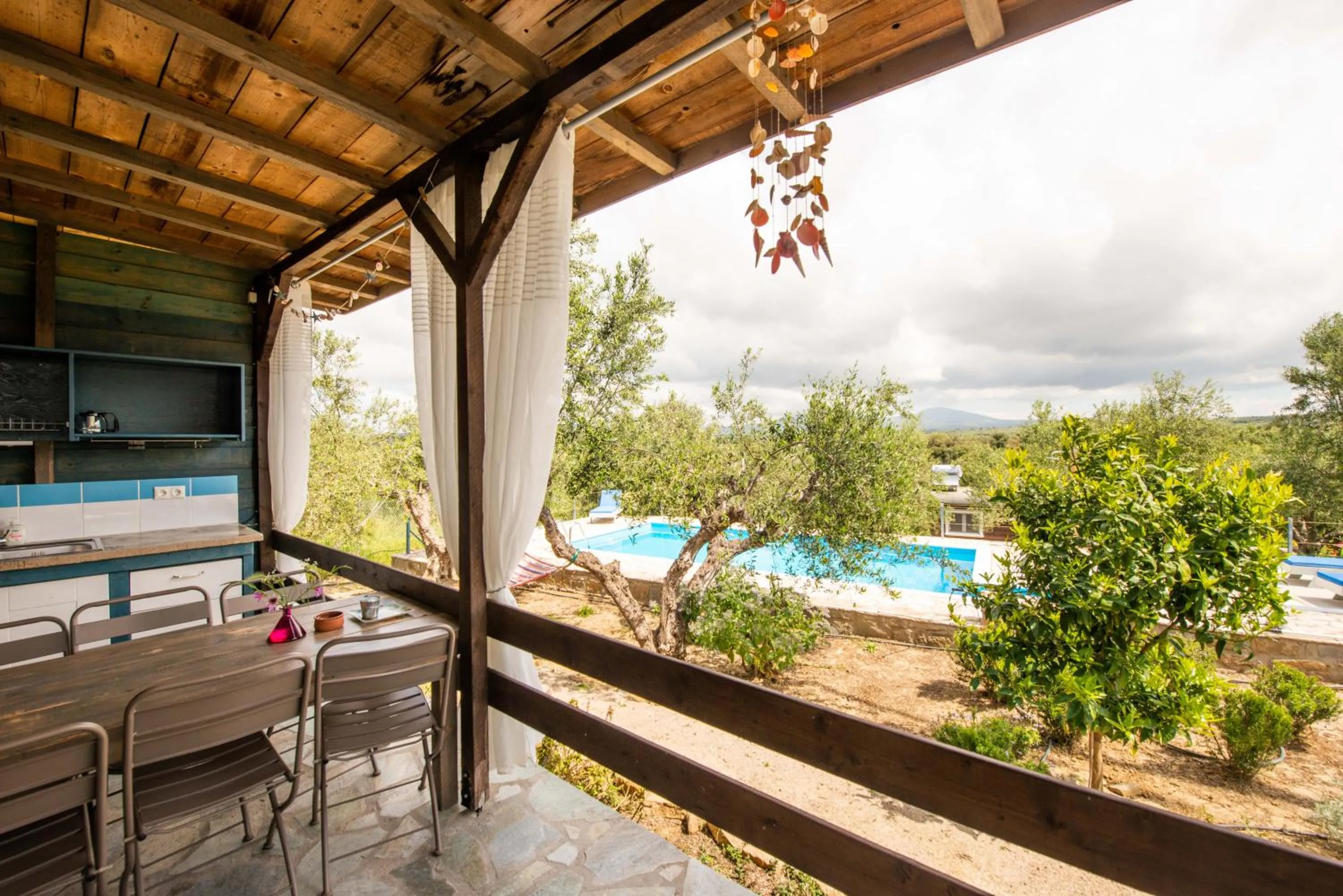 View (from property/room) in Hakuna Matata Holidays Agalia with airco & pool in Greek Olive Grove