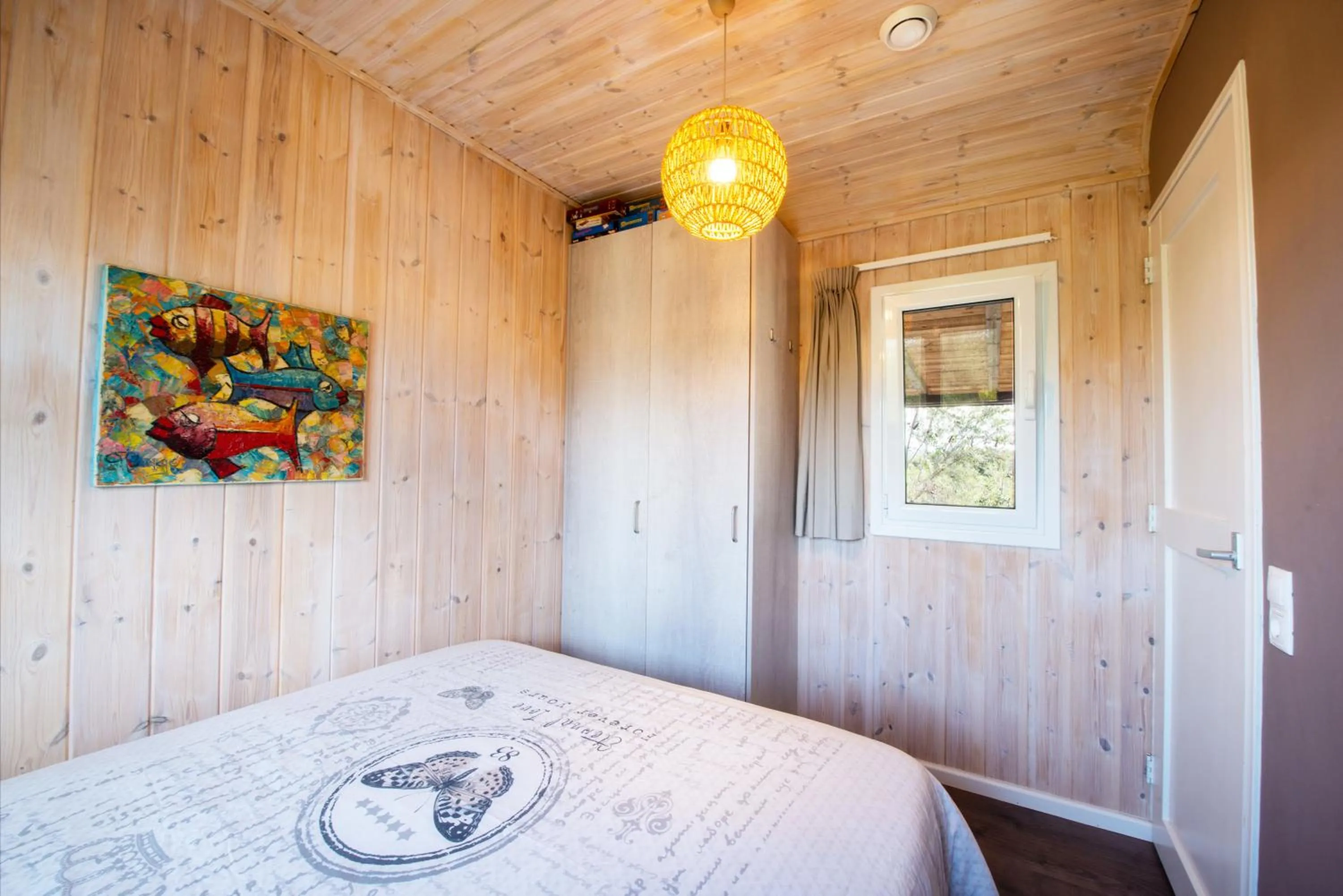 Bedroom, Bed in Hakuna Matata Holidays Agalia with airco & pool in Greek Olive Grove