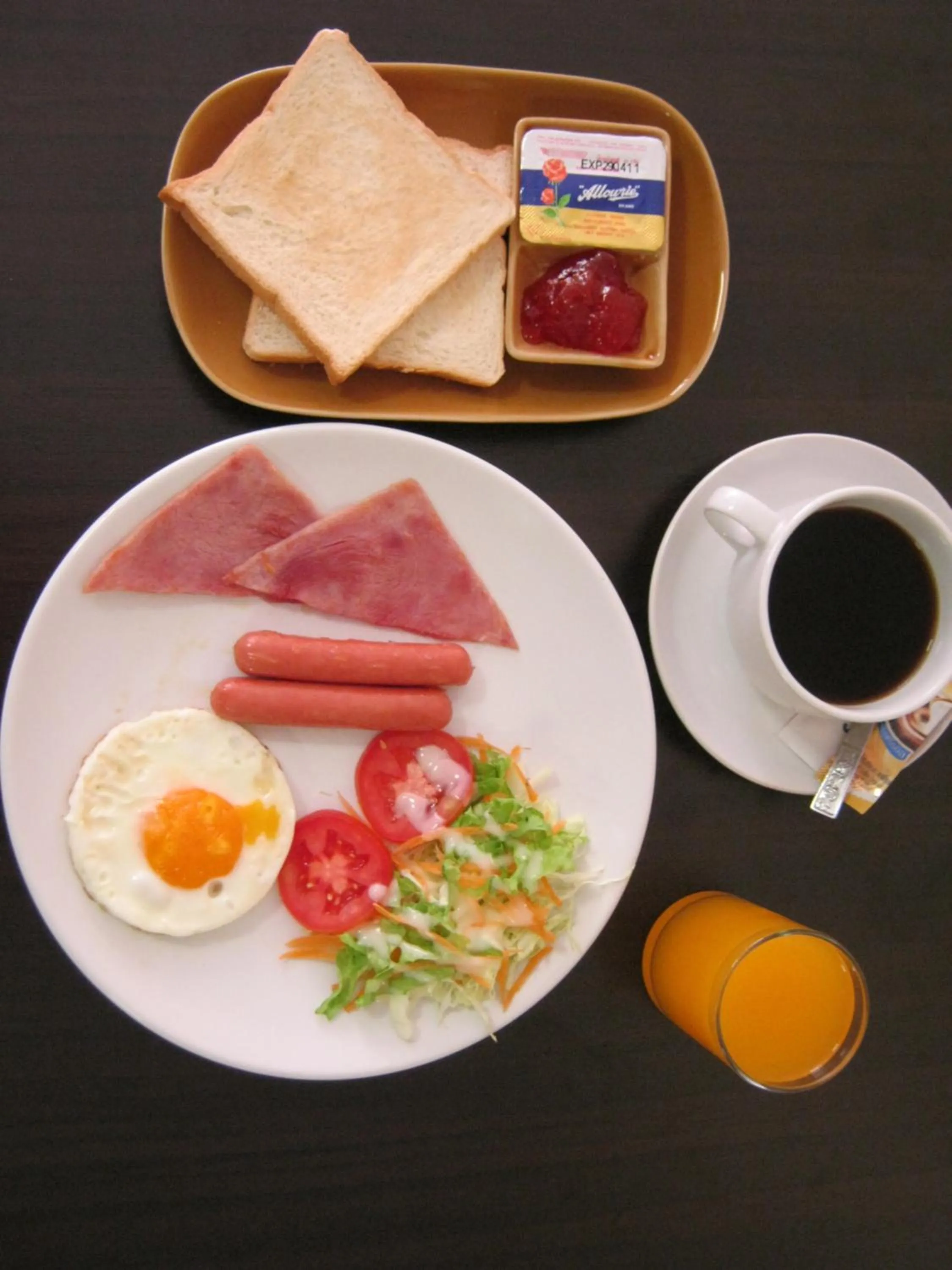 American breakfast in Regent Suvarnabhumi Hotel
