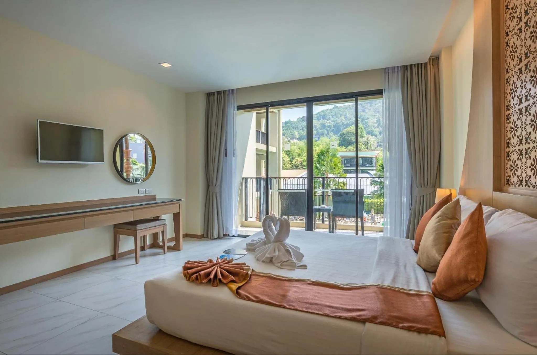 View (from property/room), Bed in Ananta Burin Resort - SHA Extra Plus