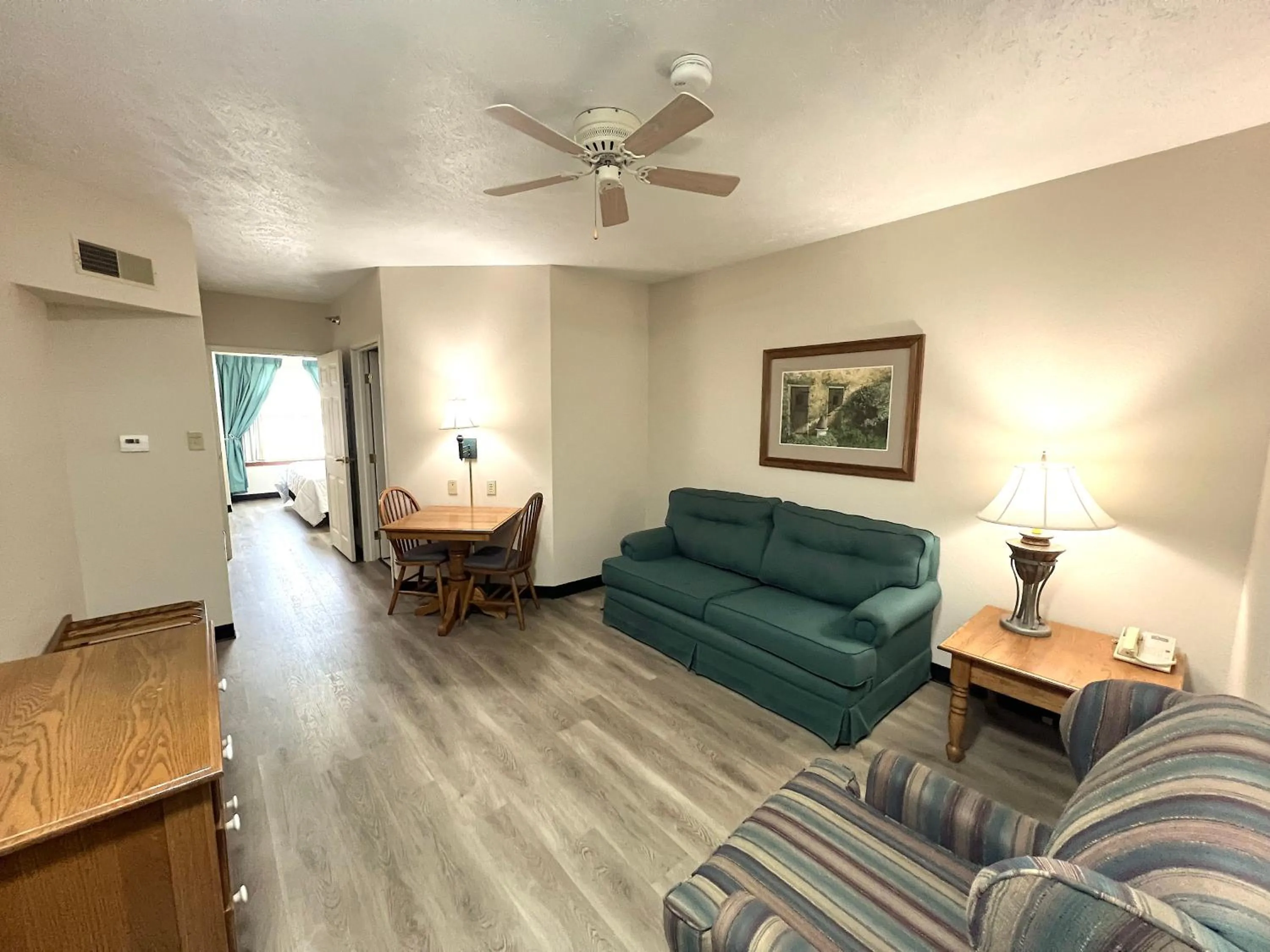 Seating area in Van Buren Hotel