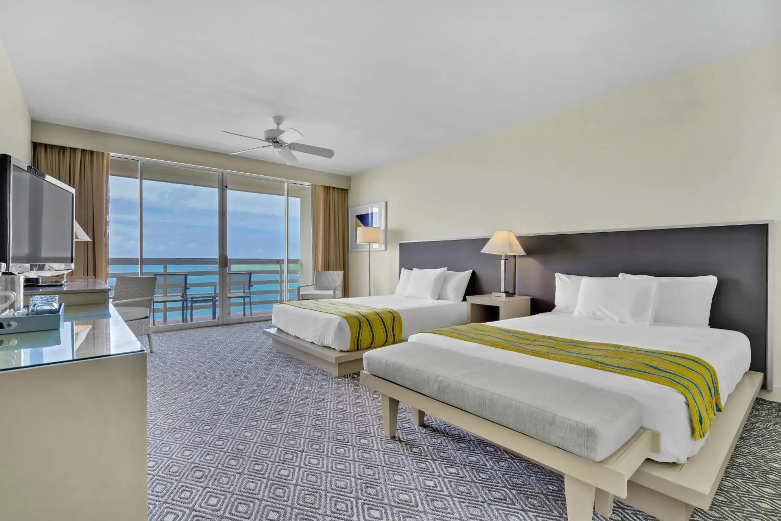 Balcony/Terrace, Bed in El Conquistador Resort - Puerto Rico Balcony/Terrace, Bed in El Conquistador Resort - Puerto Rico