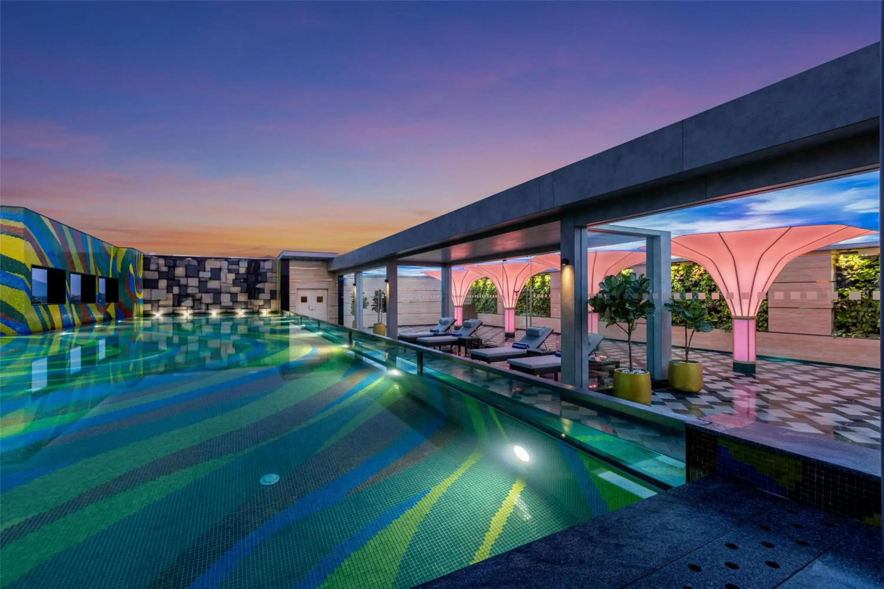 Pool view in Radisson Blu Hotel & Suites GRT Chennai Pool view in Radisson Blu Hotel & Suites GRT Chennai