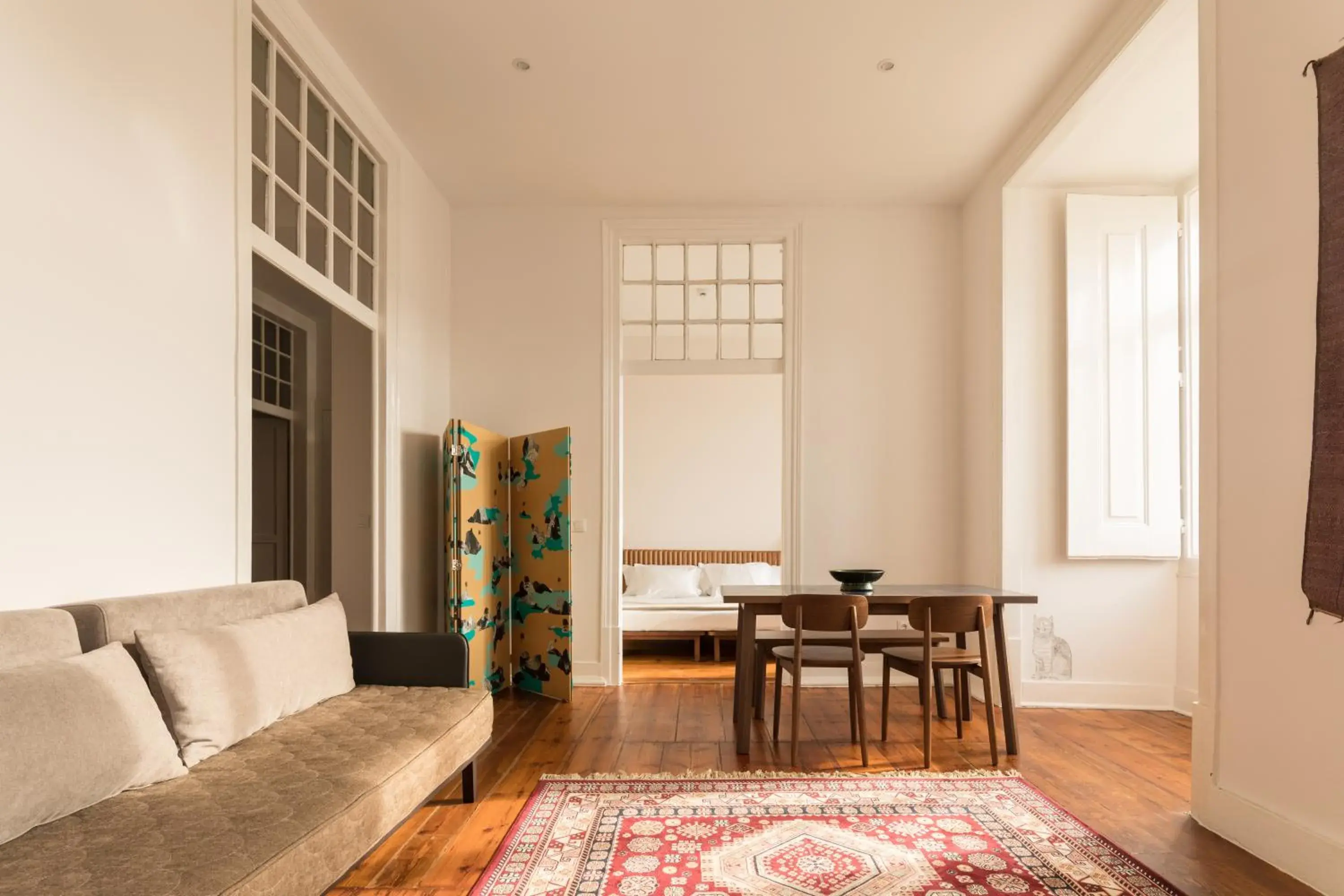 Living room in The Visionaire Apartments Living room in The Visionaire Apartments