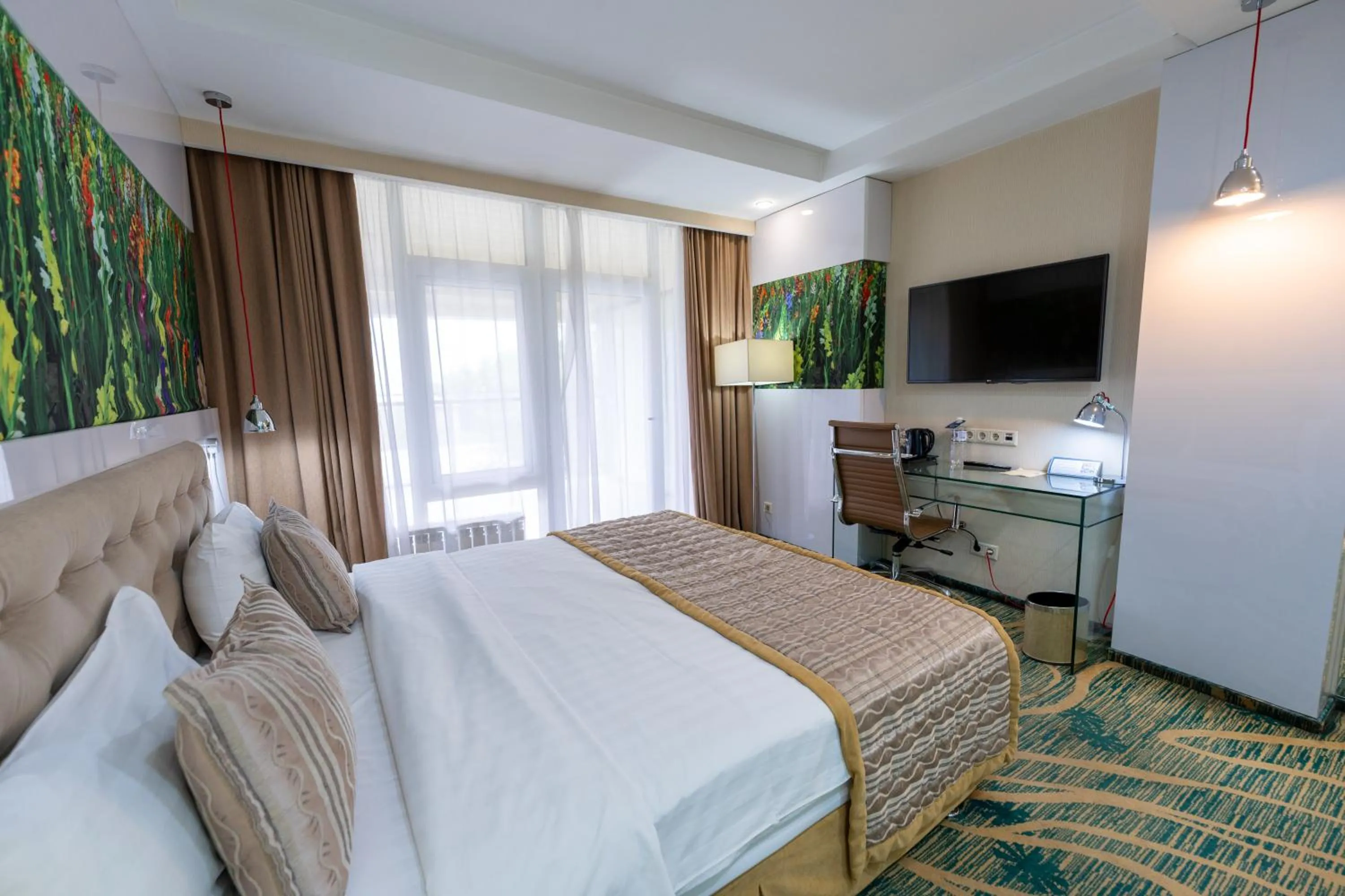 Bed in Hotel Kazzhol Almaty