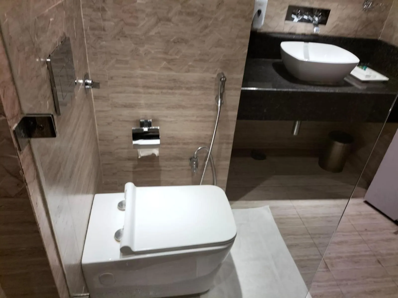 Bathroom in Hotel Ambica Katra