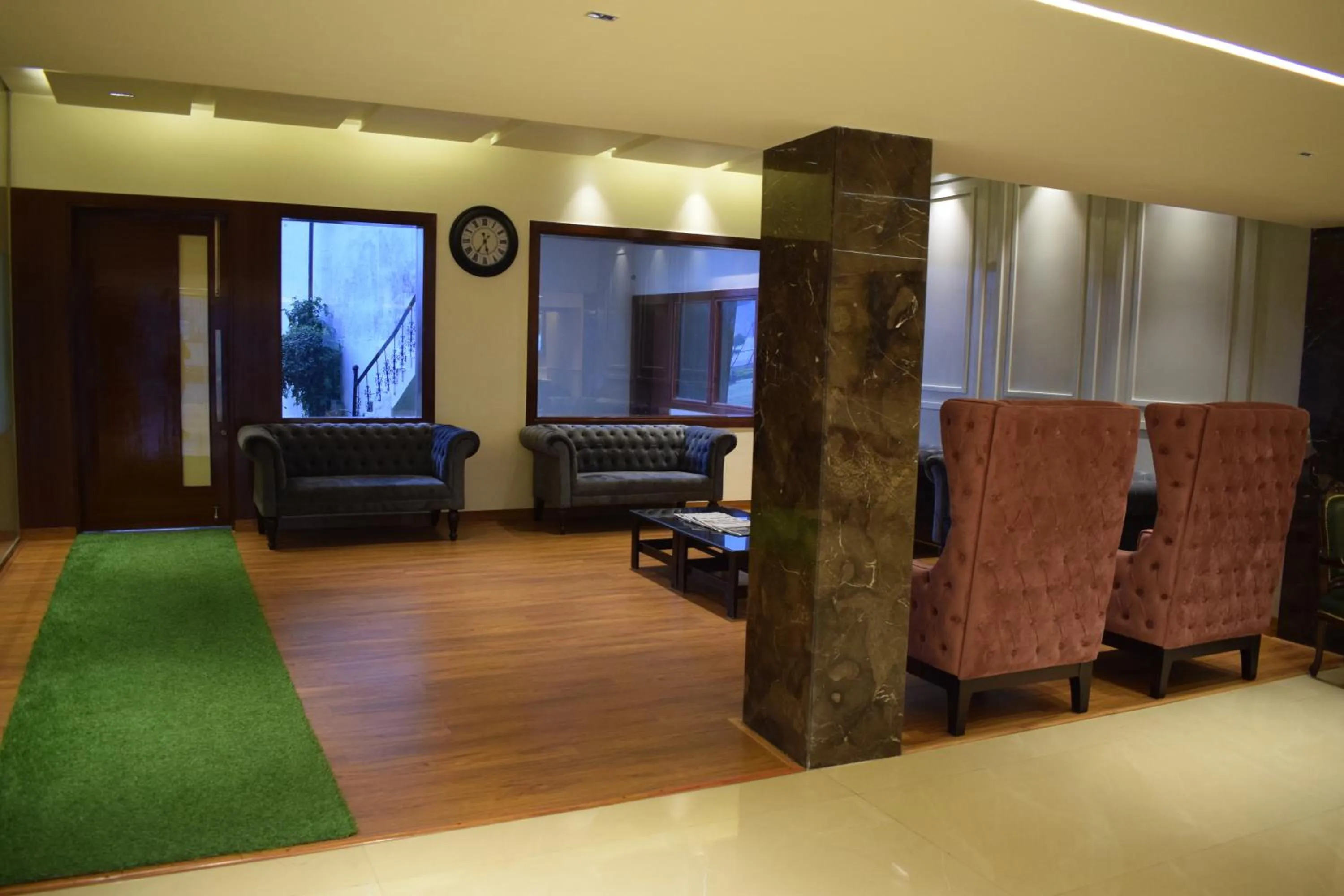 Seating area in Hotel Ambica Katra