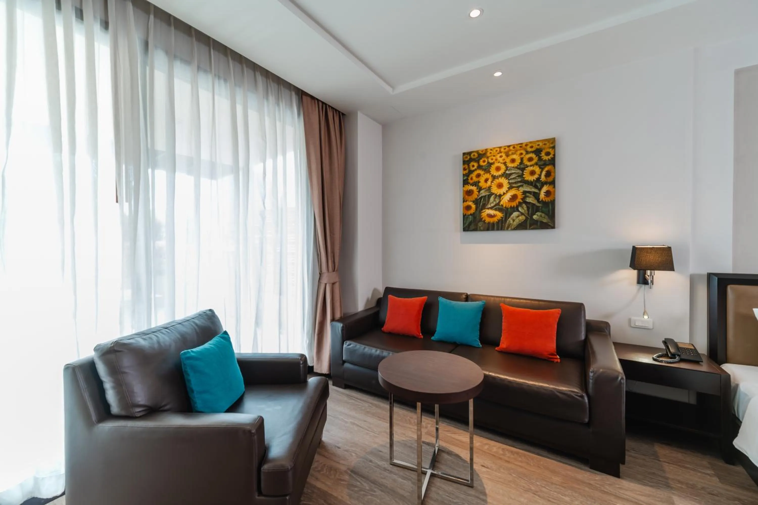 Seating area in The Dawin Hotel