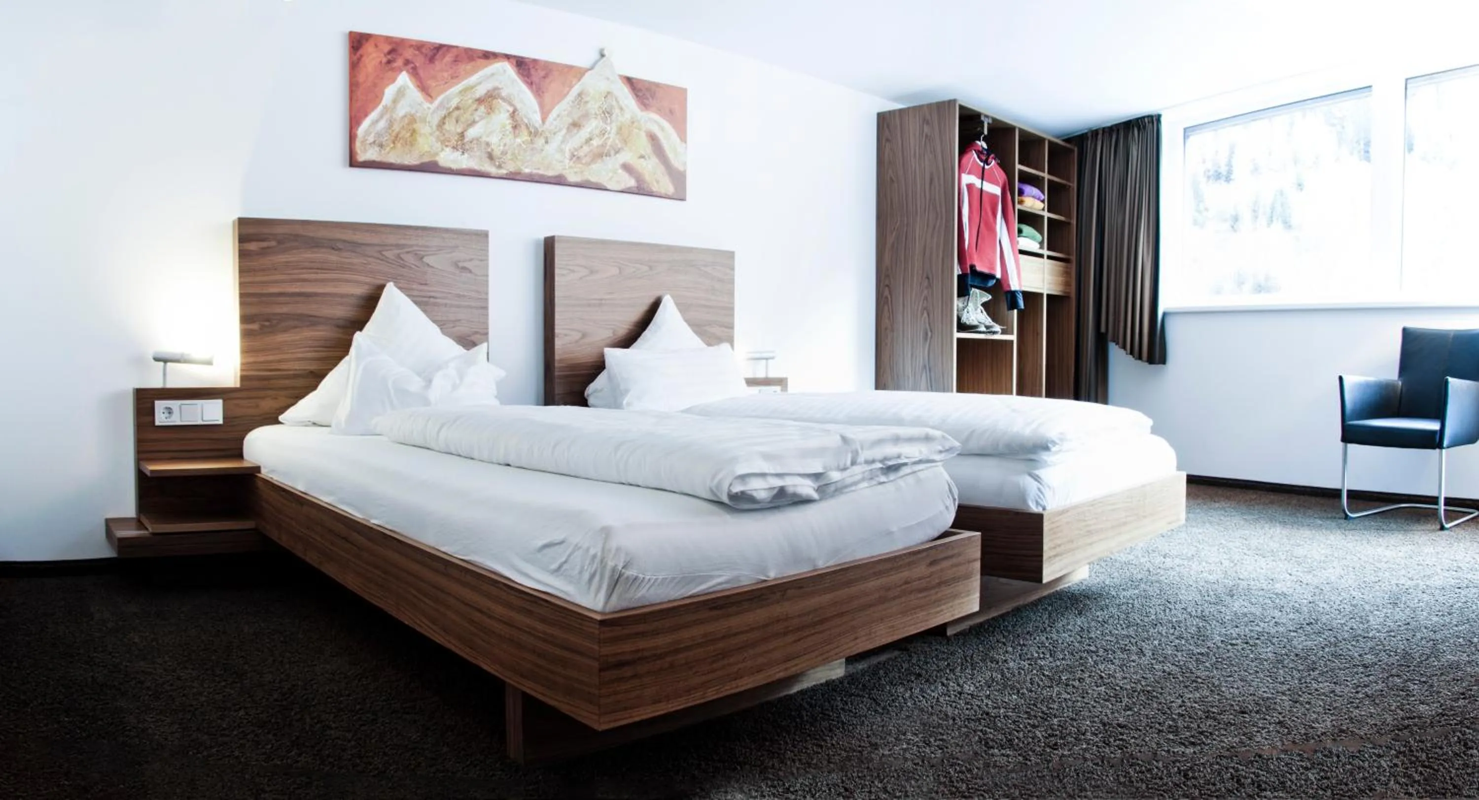 Bed in Pepis Skihotel