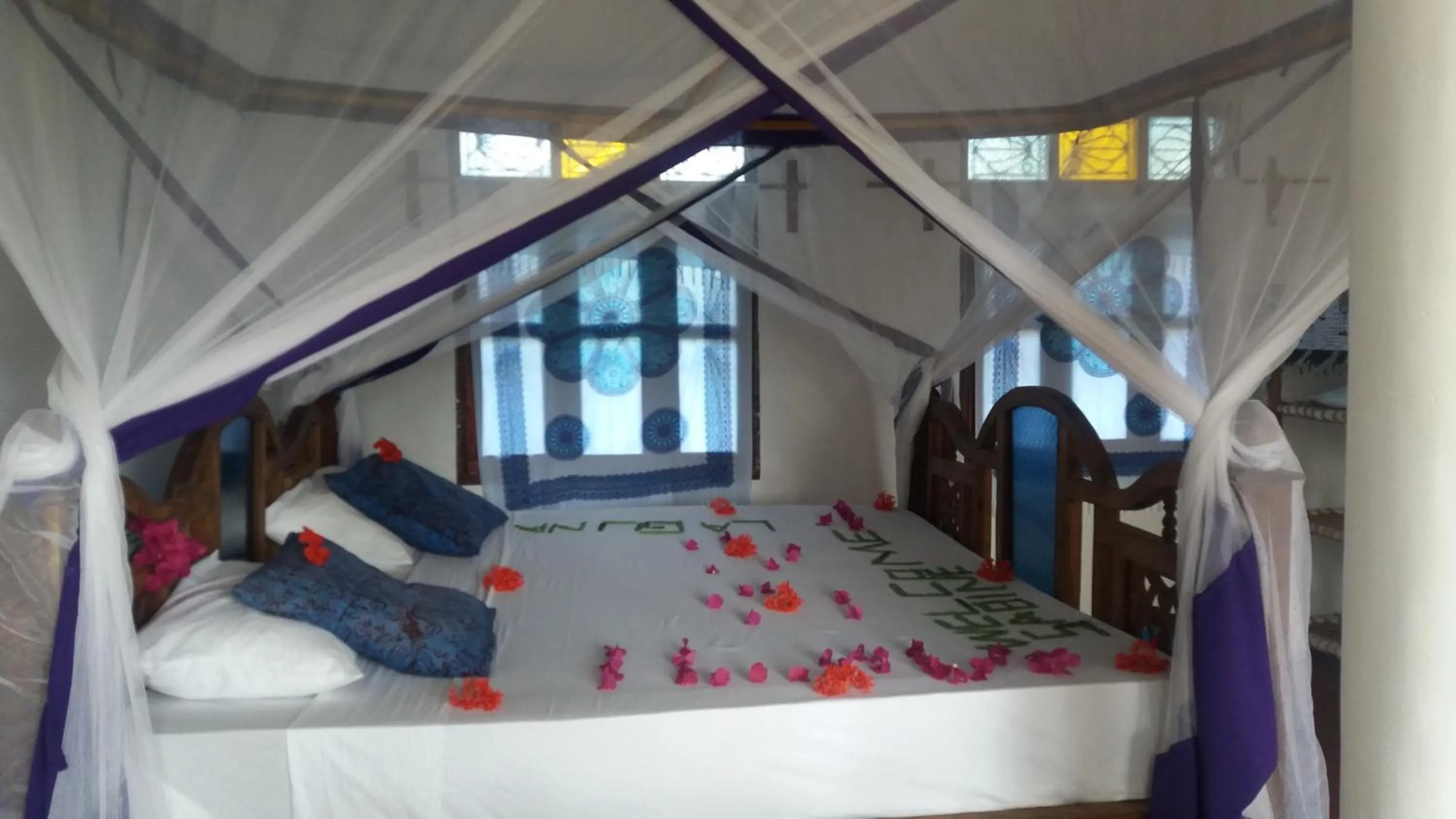 Bed in Laguna Palace Zanzibar