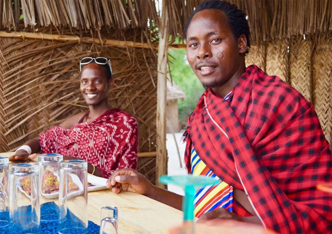 People in Laguna Palace Zanzibar