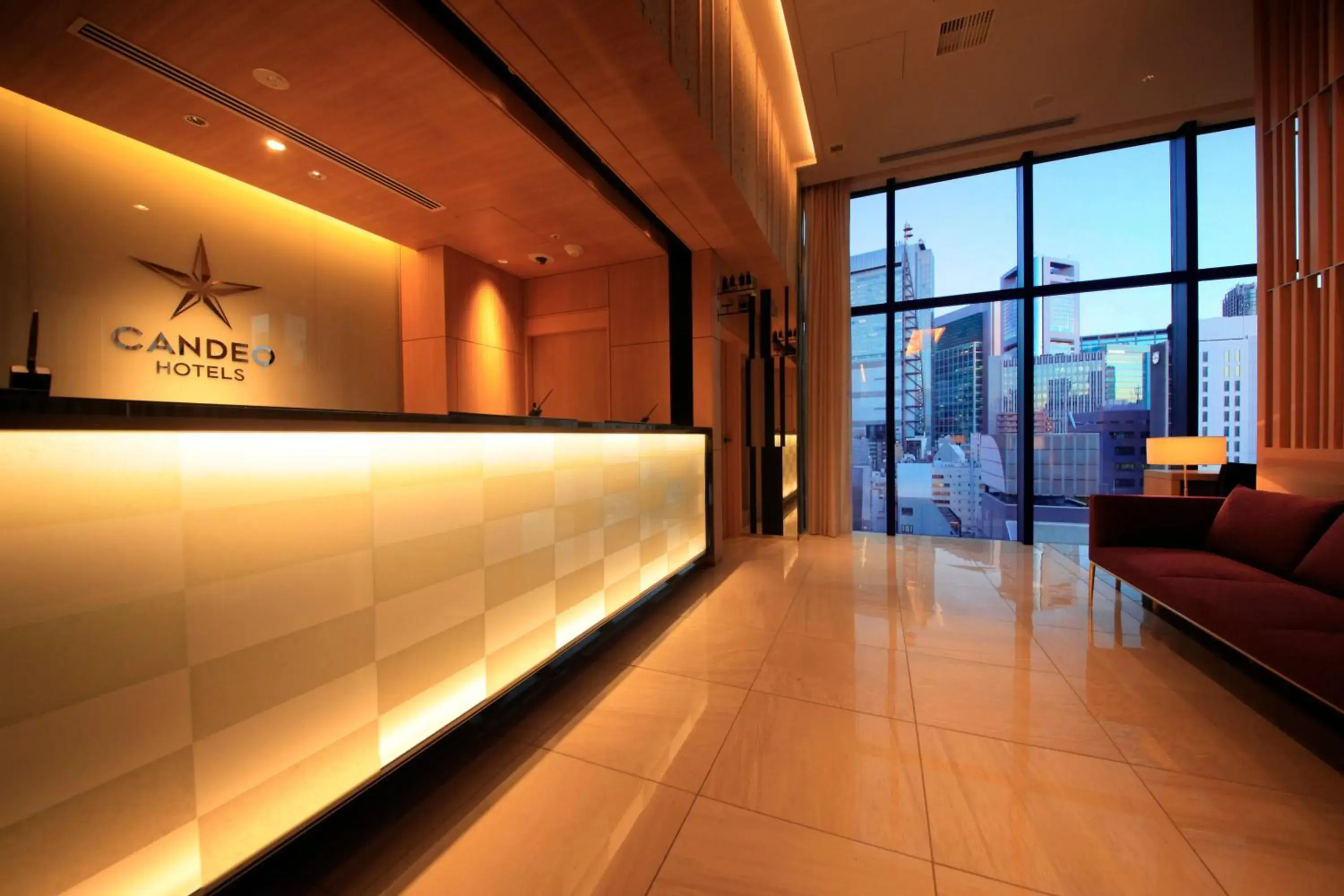 Lobby or reception in Candeo Hotels Tokyo Shimbashi Lobby or reception in Candeo Hotels Tokyo Shimbashi