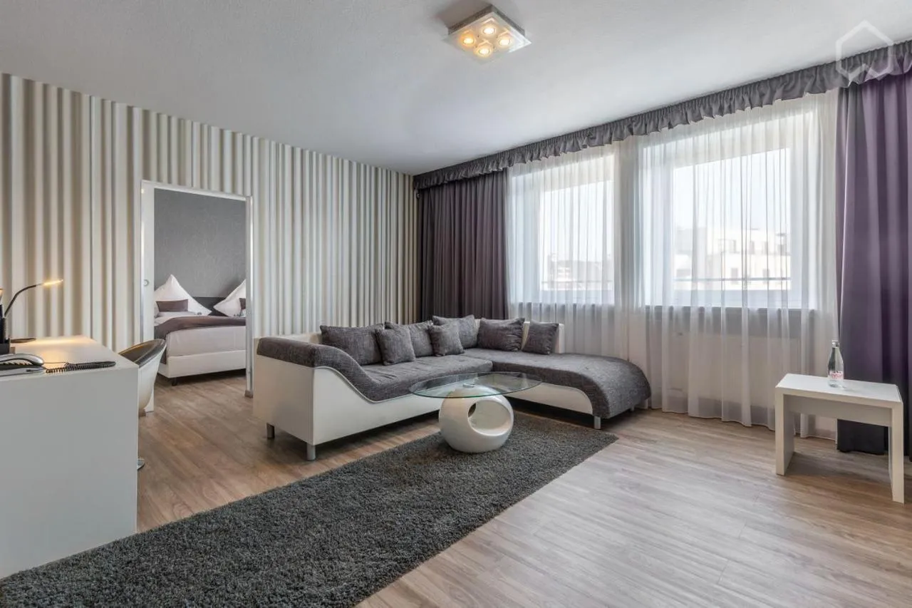 Living room, Bed in Boardinghouse Düsseldorf