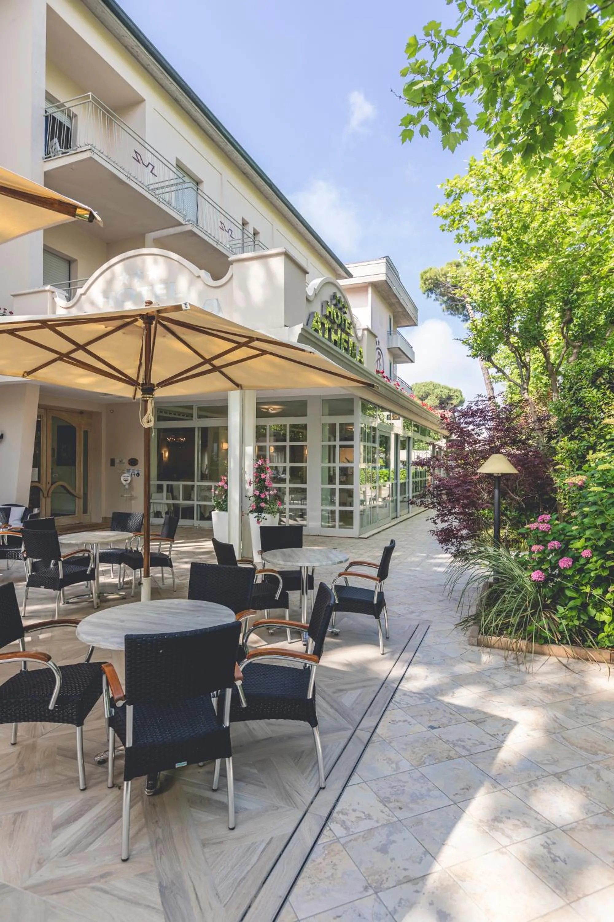 Garden view in Hotel Athena