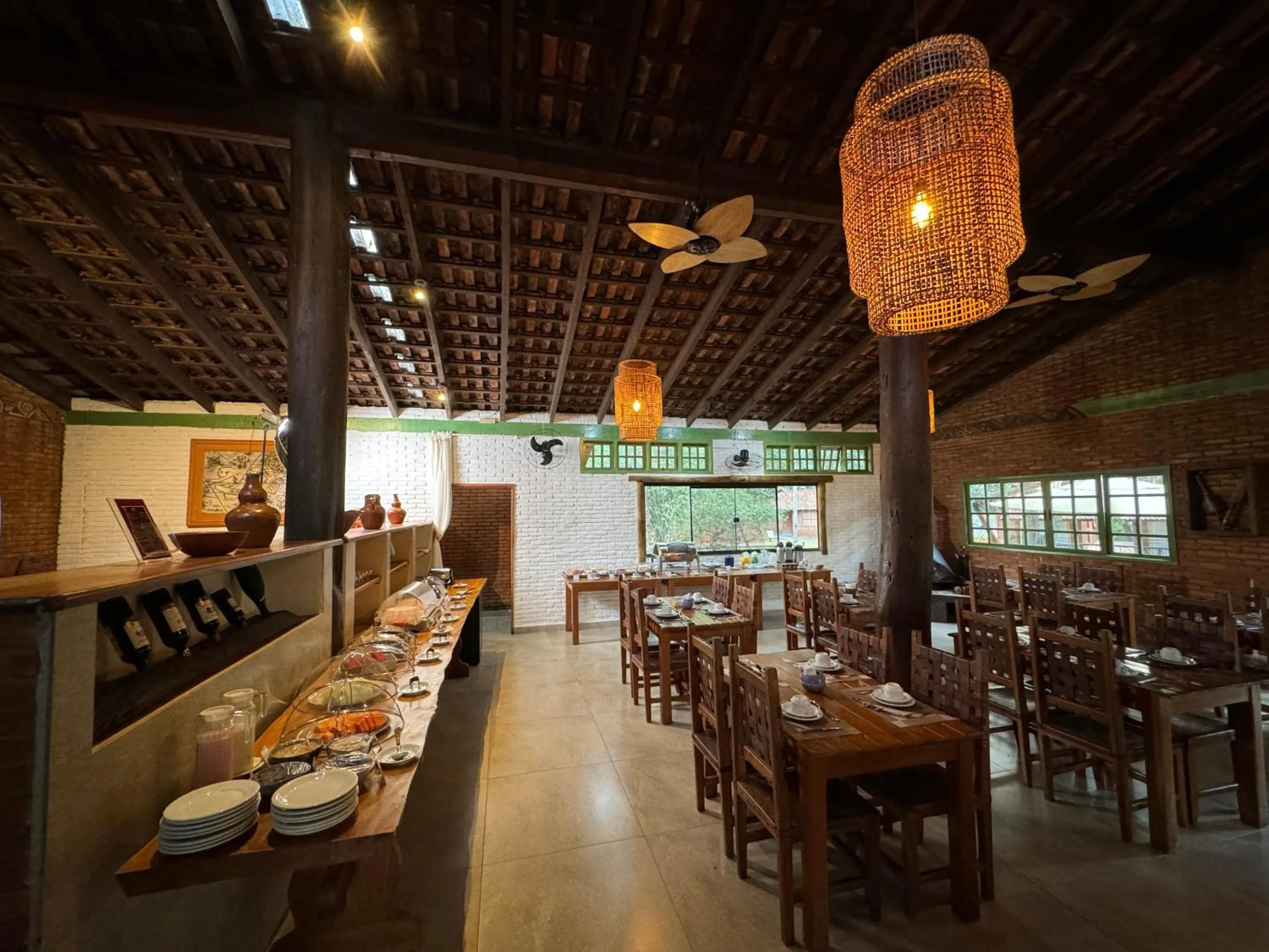 Buffet breakfast in Pousada Olho D'Água