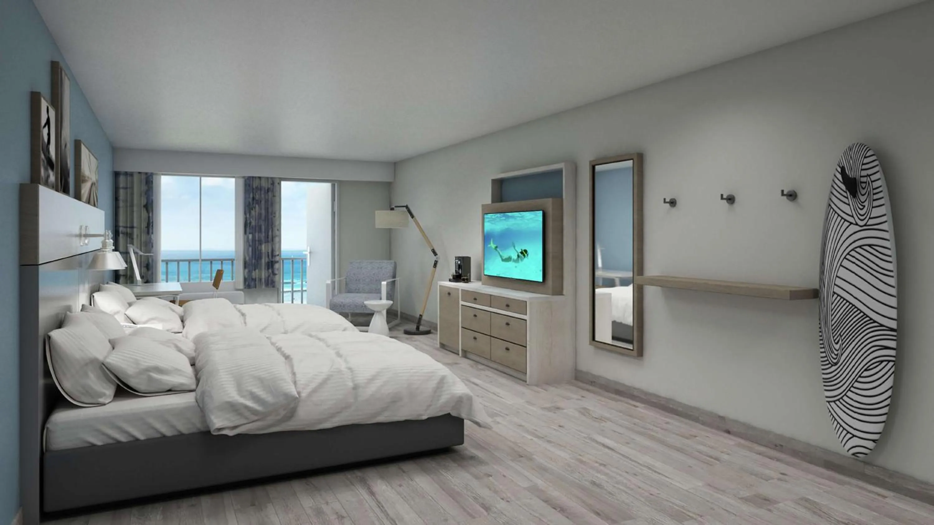 Bed in RUSHHH Daytona Beach, Tapestry Collection by Hilton