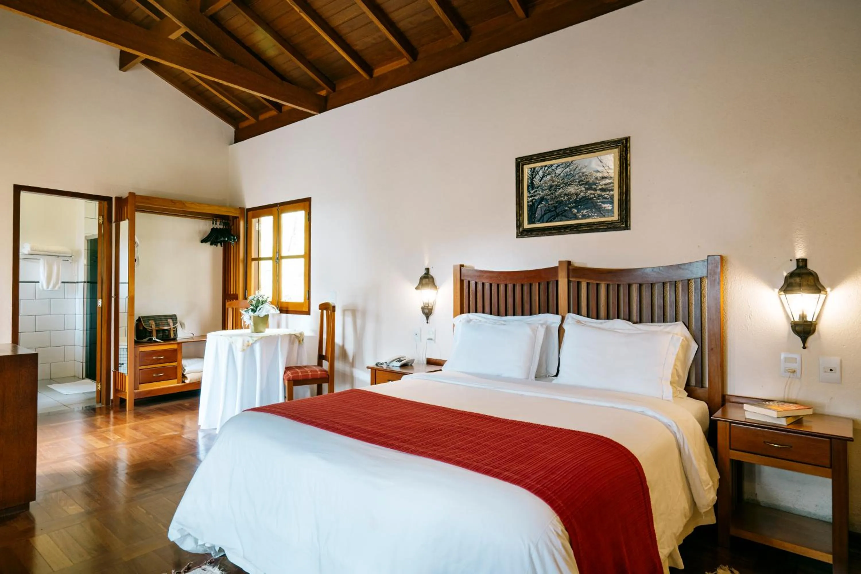 Bed in Pousada Amanita Monte Verde