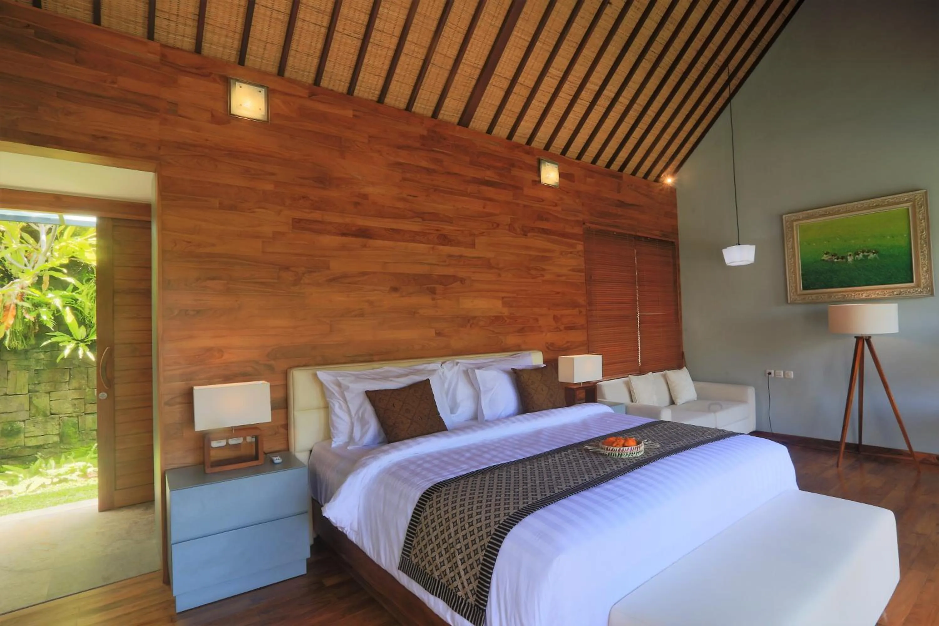 Bed in Ume Sri Villas Ubud