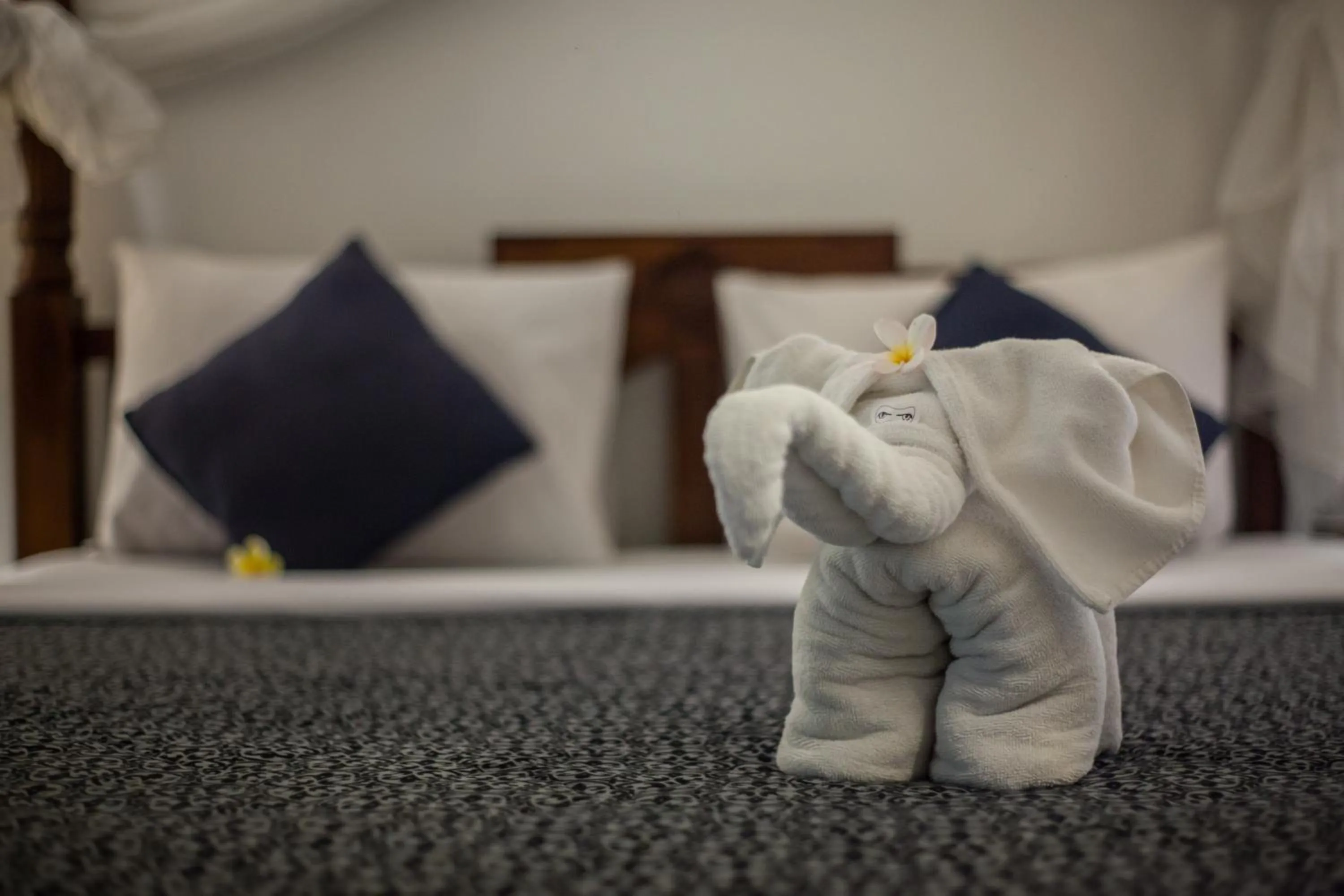 Decorative detail, Bed in Taman Harum Cottages