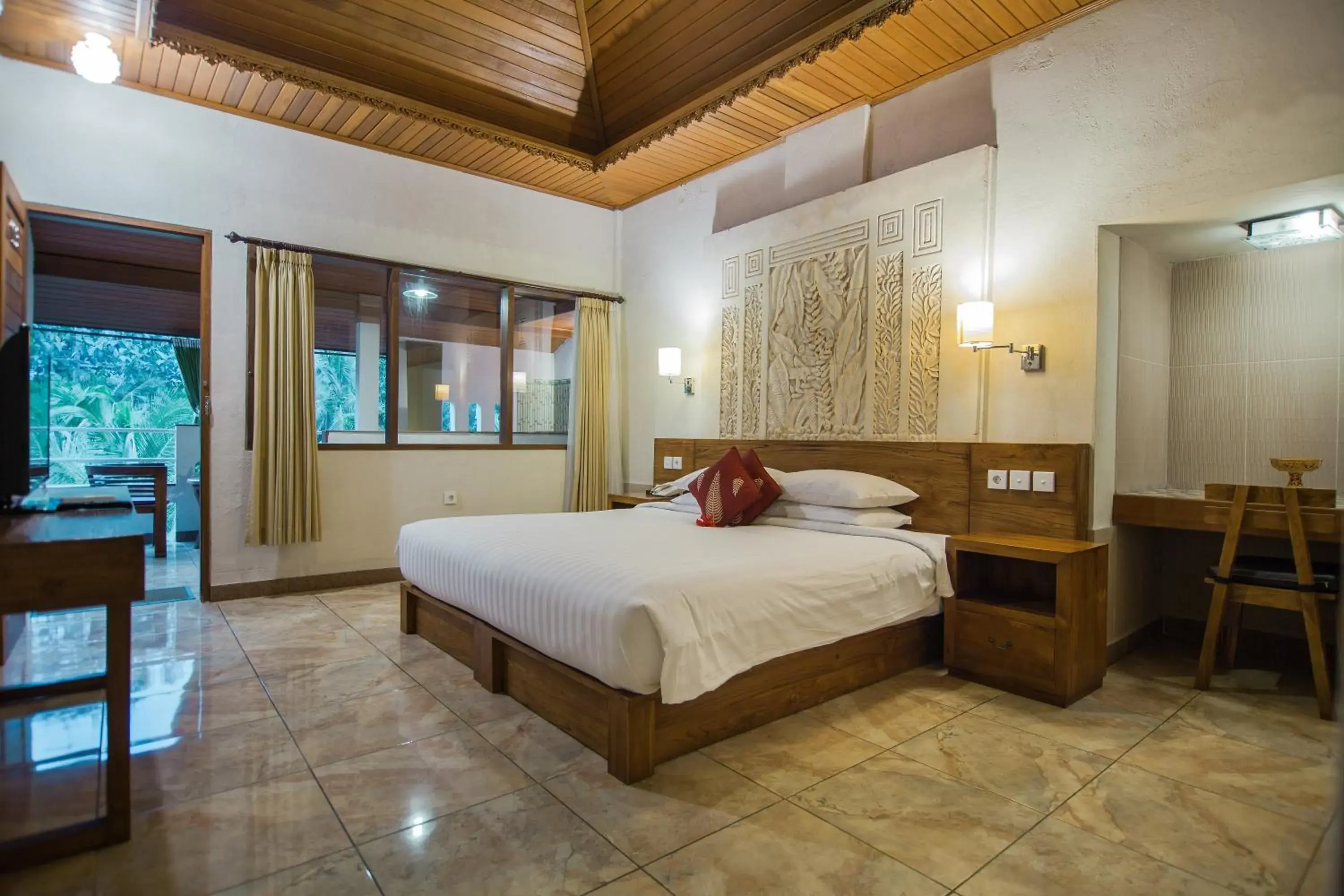 Bed in Bali Spirit Hotel and Spa, Ubud Bed in Bali Spirit Hotel and Spa, Ubud