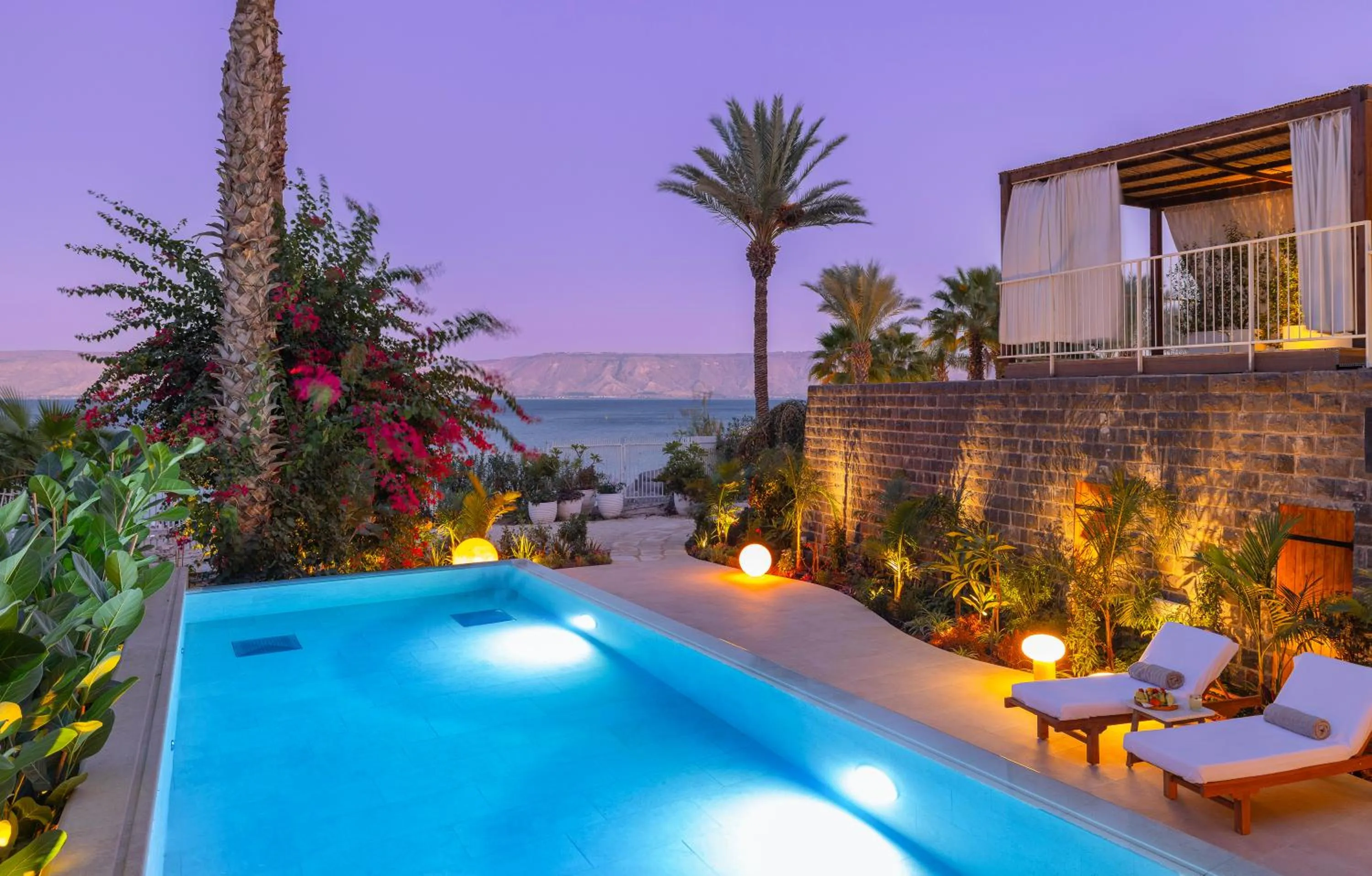 Pool view in Galei Kinneret Hotel
