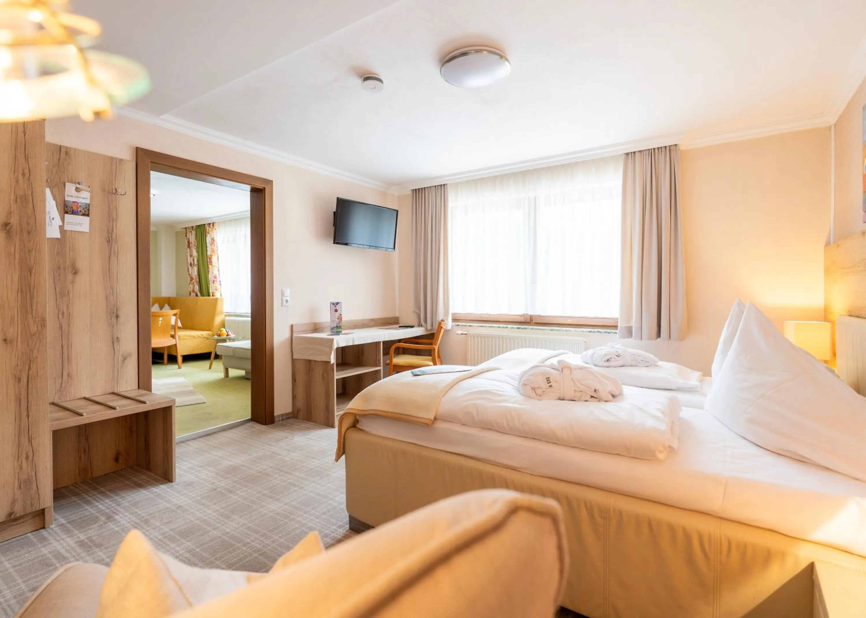 Bed in Chalet Ferienhaus Hubertus