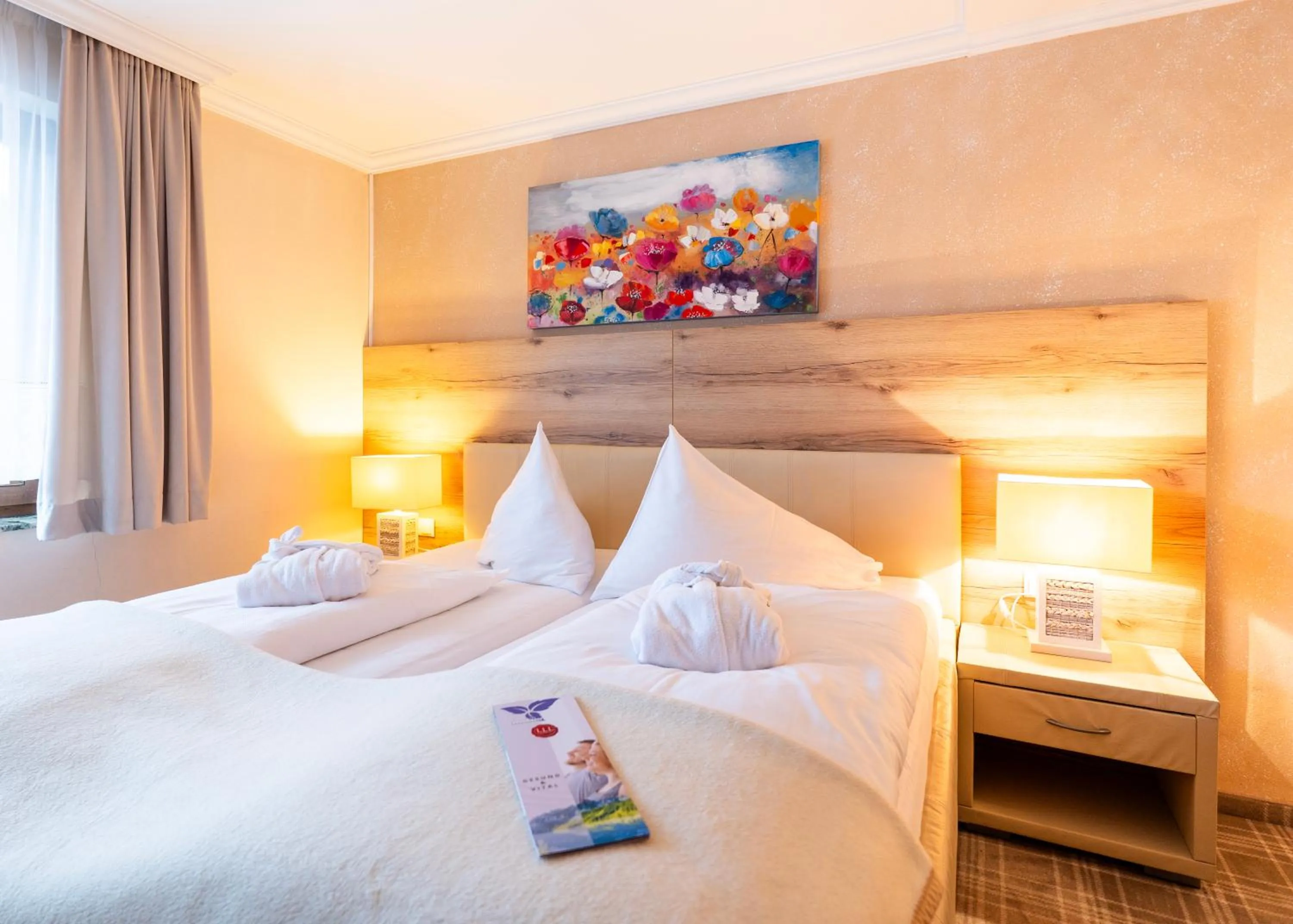 Bed in Chalet Ferienhaus Hubertus