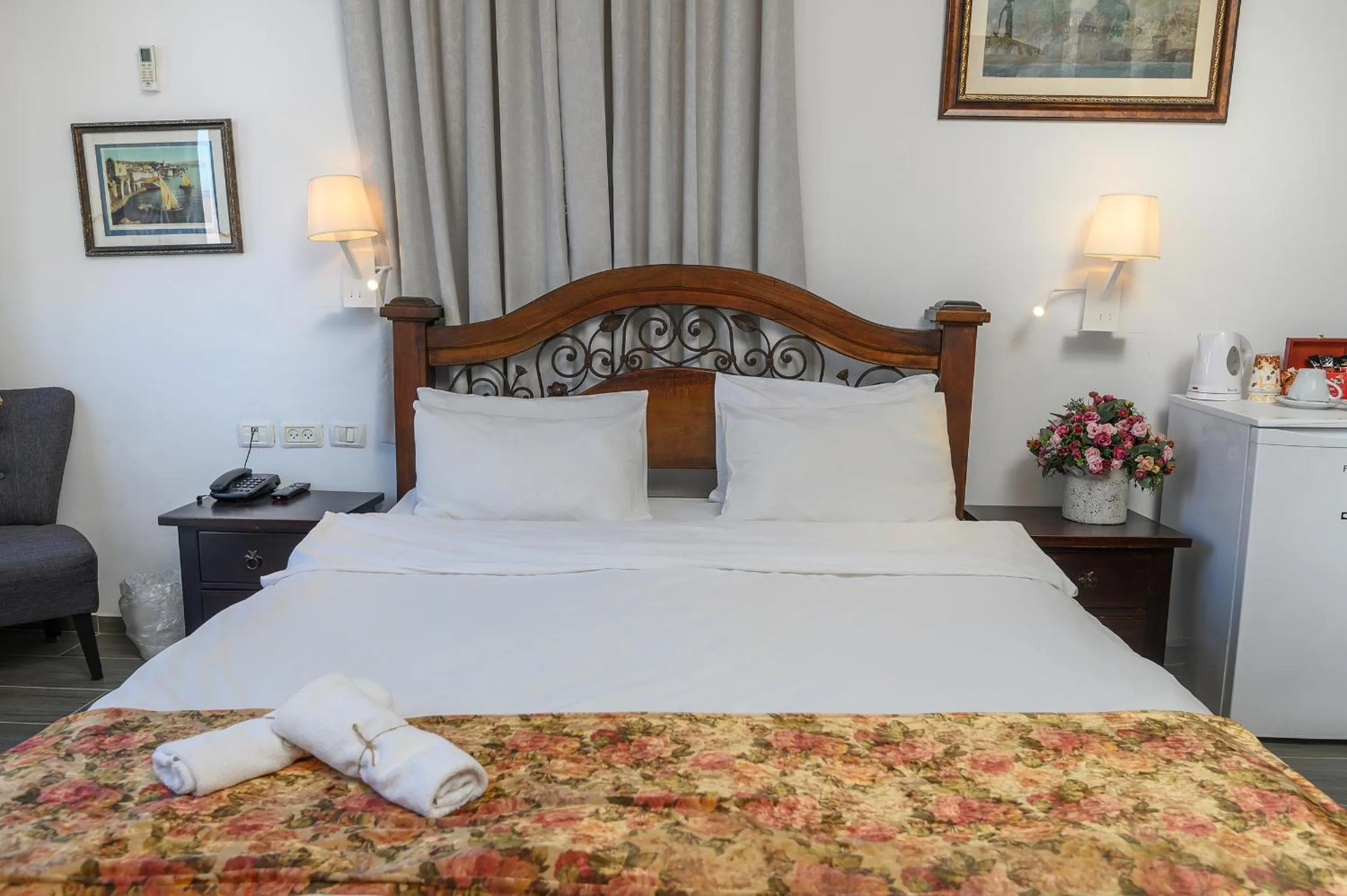 Bed in Shirat Hayam Boutique Hotel