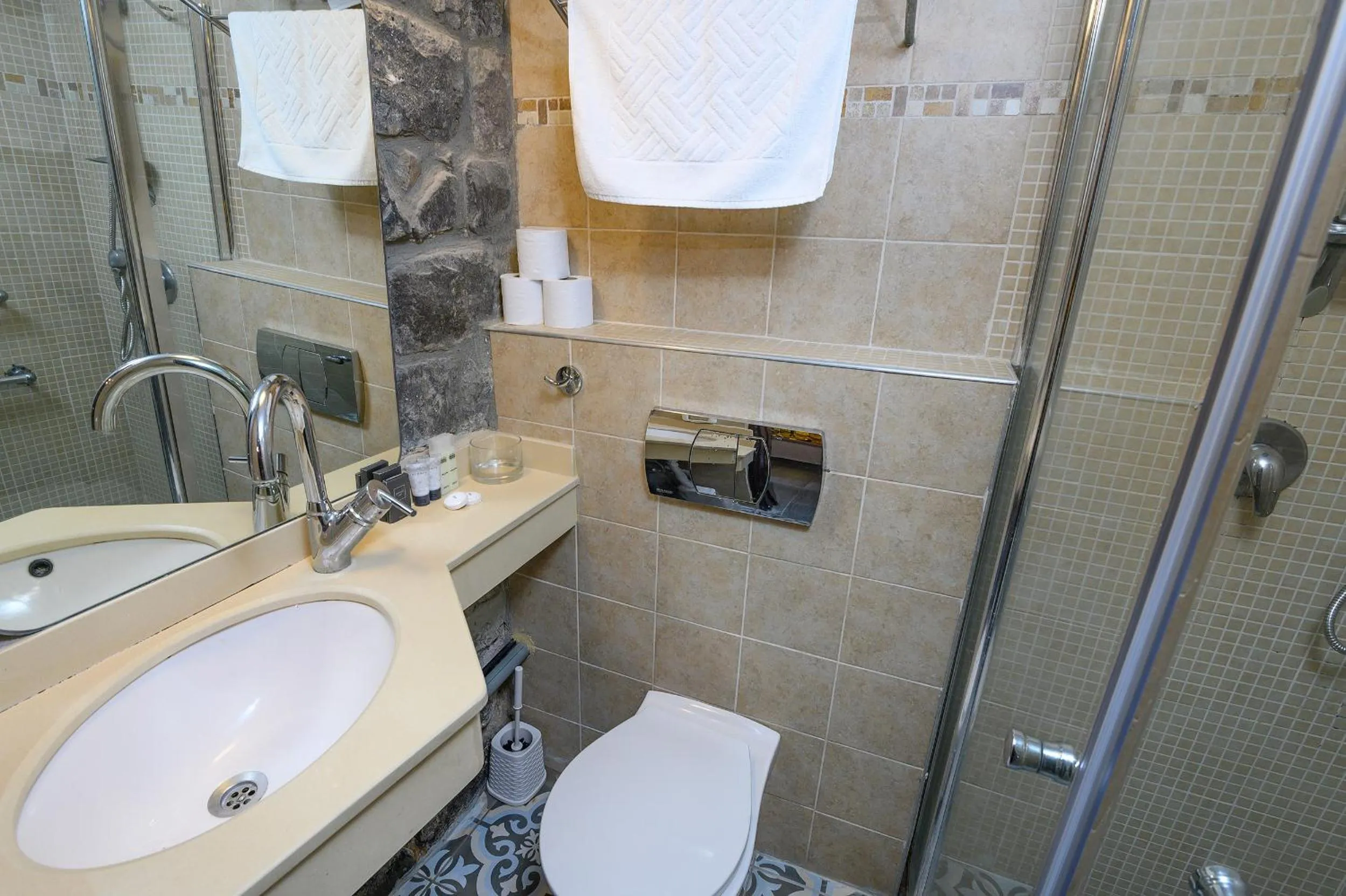 Shower in Shirat Hayam Boutique Hotel