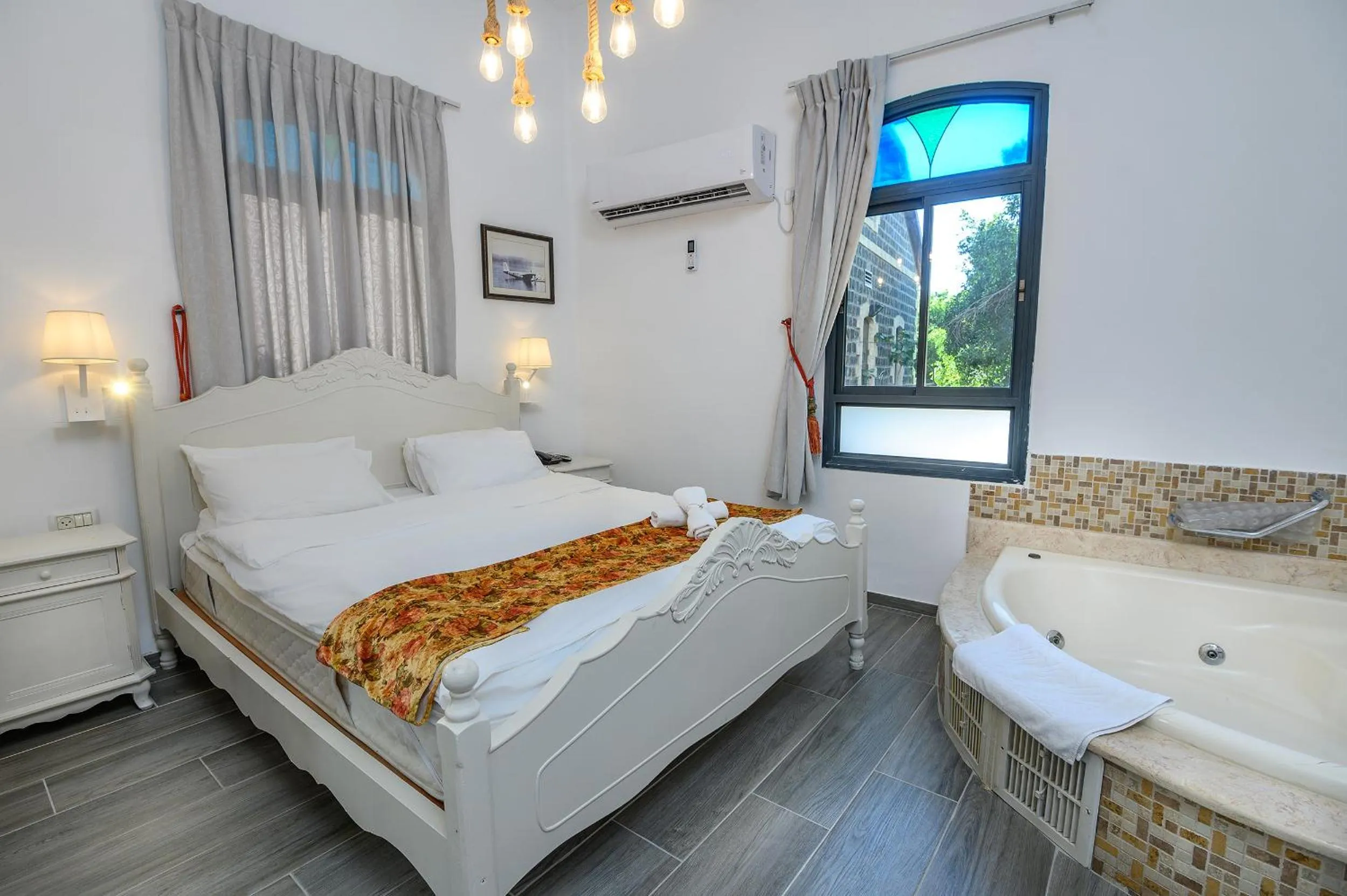 Bed in Shirat Hayam Boutique Hotel